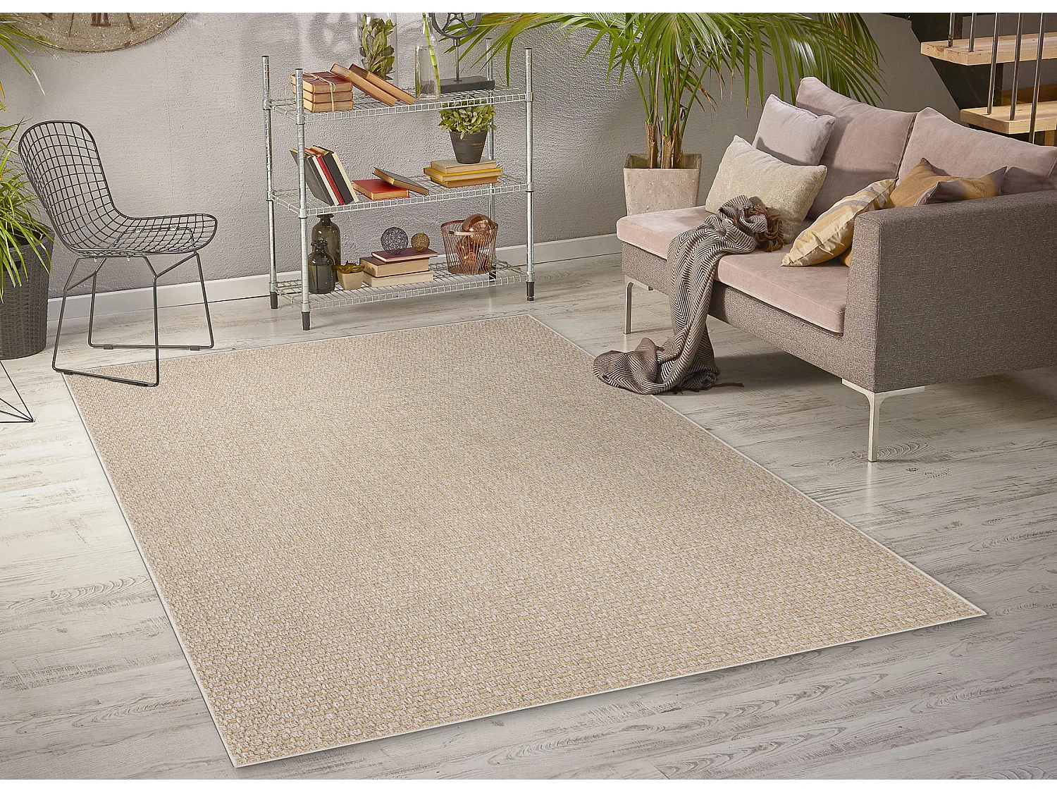 Tapis ORIGI 3561 beige - ficelle SISAL tissée à plat 194x290 cm