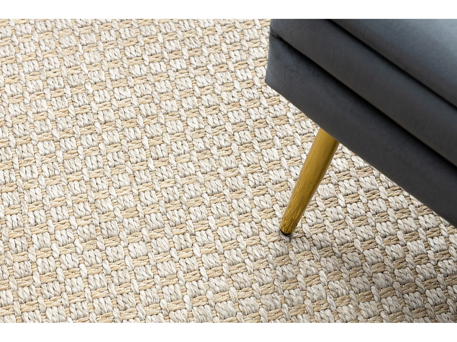 Tapis ORIGI 3561 beige - ficelle SISAL tissée à plat 194x290 cm