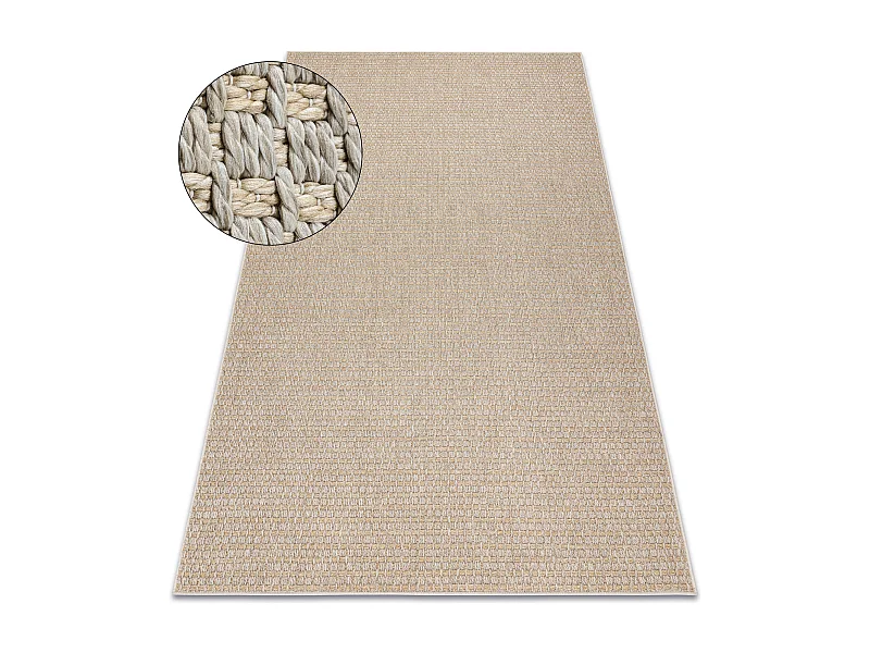 Tapis ORIGI 3561 beige - ficelle SISAL tissée à plat 194x290 cm