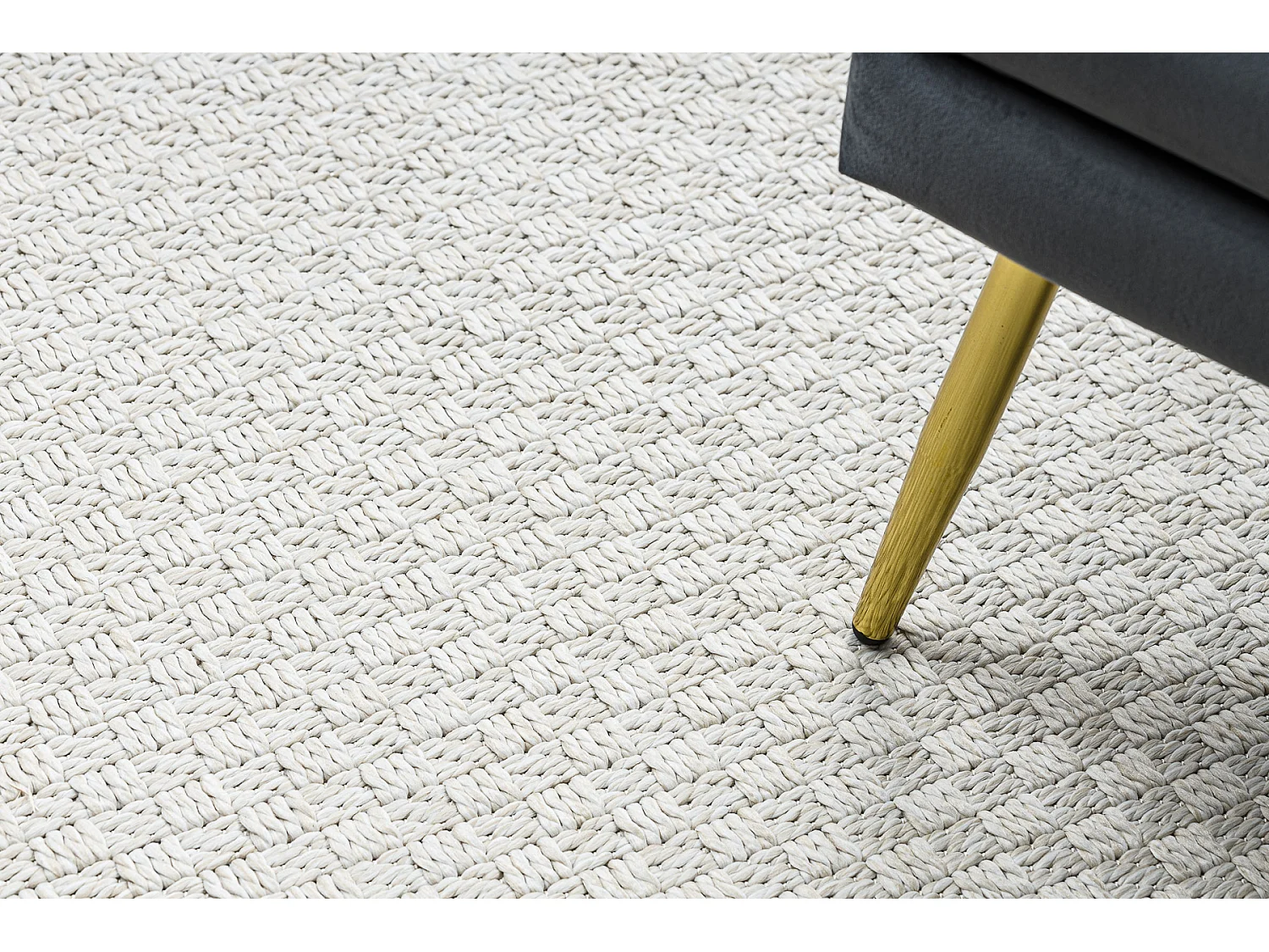 Tapis ORIGI 3661 crème - ficelle SISAL tissée à plat 194x290 cm