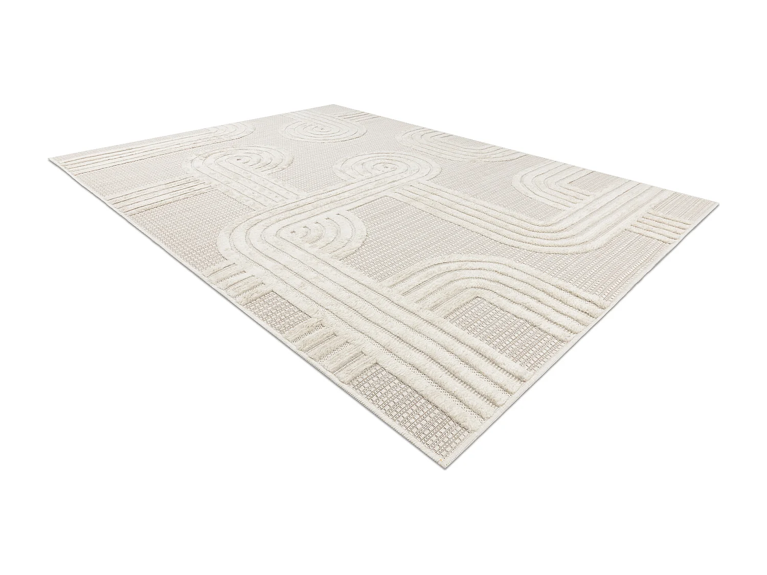 Tappeto SANTO SIZAL 1001 geometrica bianco 140x190 cm