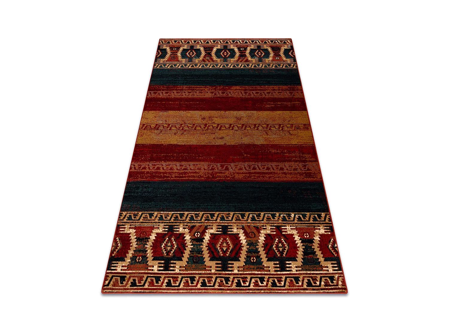 Tapis en laine OMEGA VRITTI ethnique rubis 200x300 cm