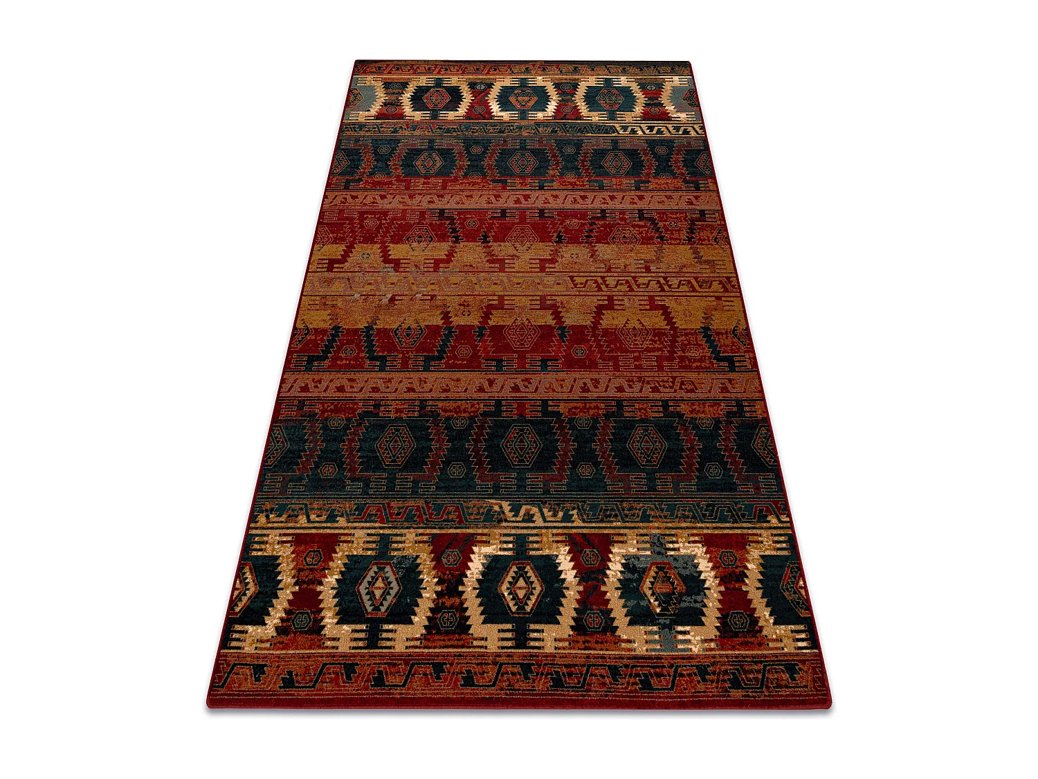 Tapis en laine OMEGA TAPAS ethnique rubis clair 200x300 cm