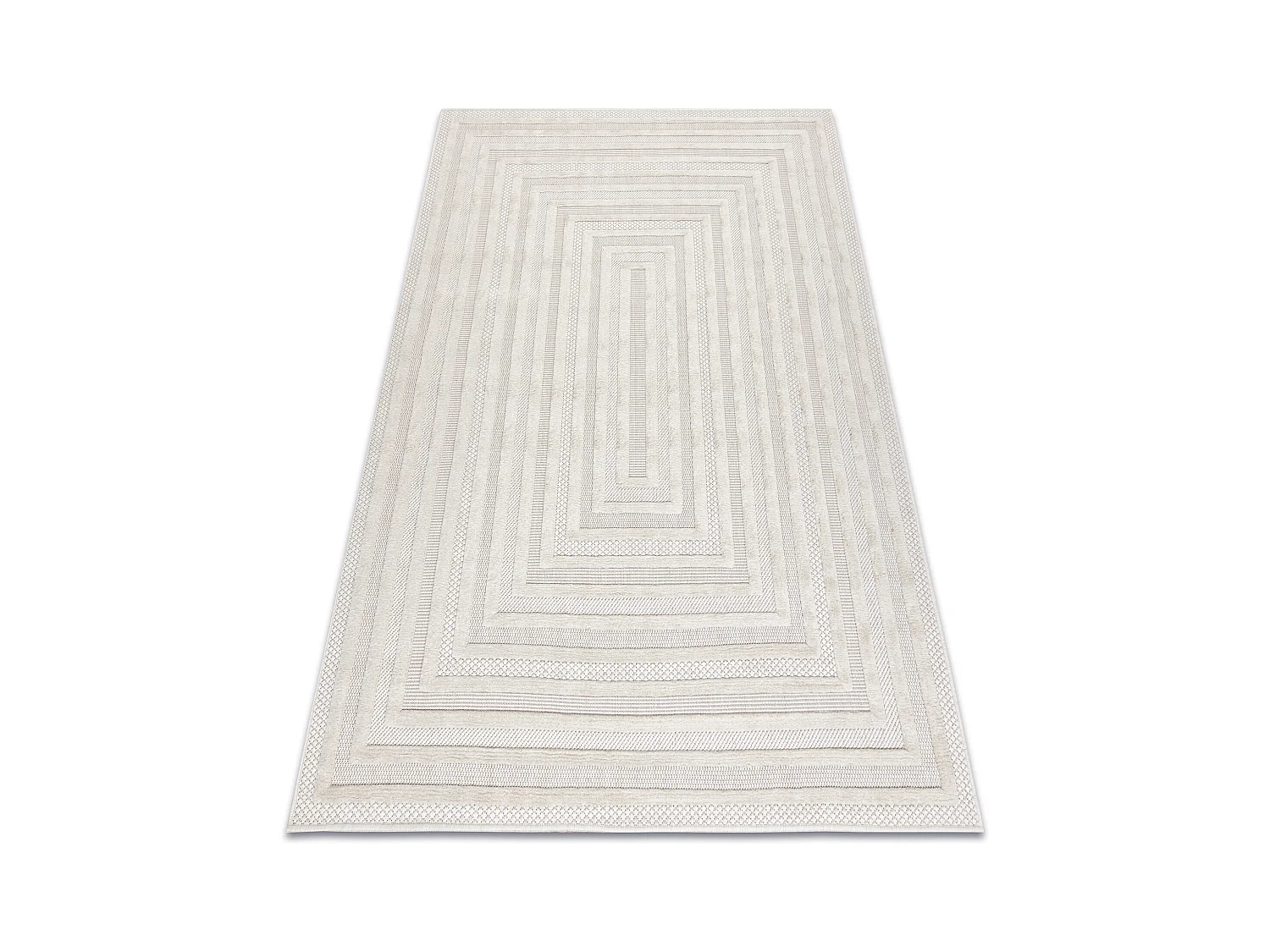 Tapis SANTO SIZAL 0999 géométrique blanc 140x190 cm