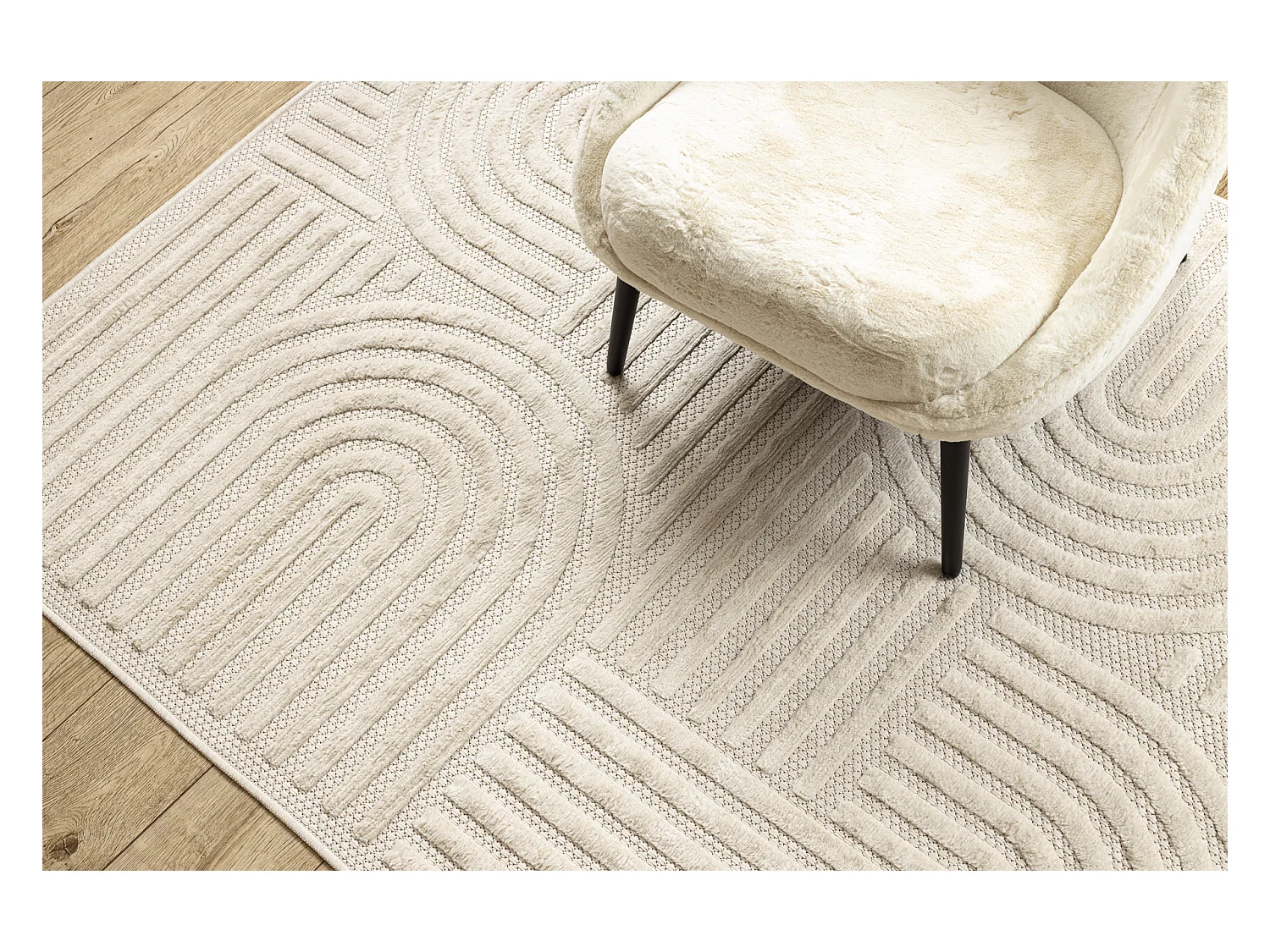 Dywan SANTO SZNURKOWY SIZAL 0989 Geometryczny biały 200x290 cm