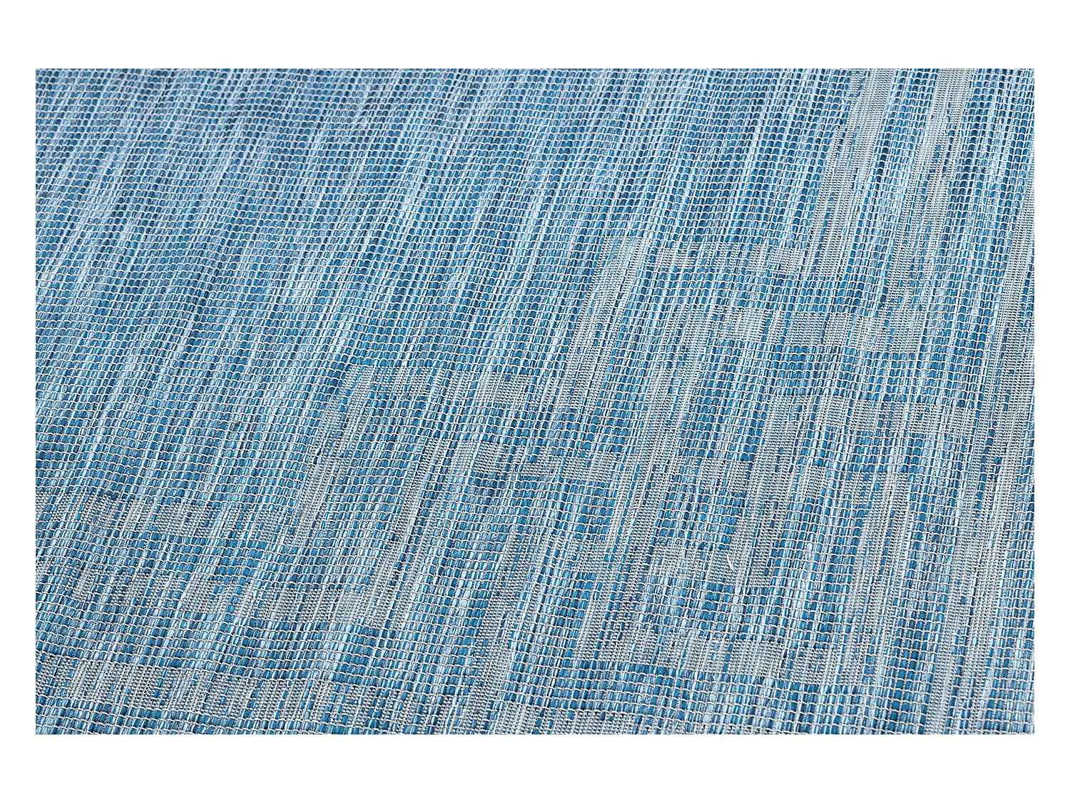 Tapis SIZAL PATIO 3071 grec tissé à plat bleu foncé / beige 194x290 cm