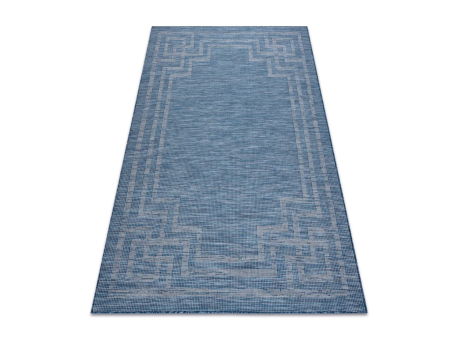 Sisal tapijt SISAL PATIO 3071 grieks marineblauw / beige 194x290 cm