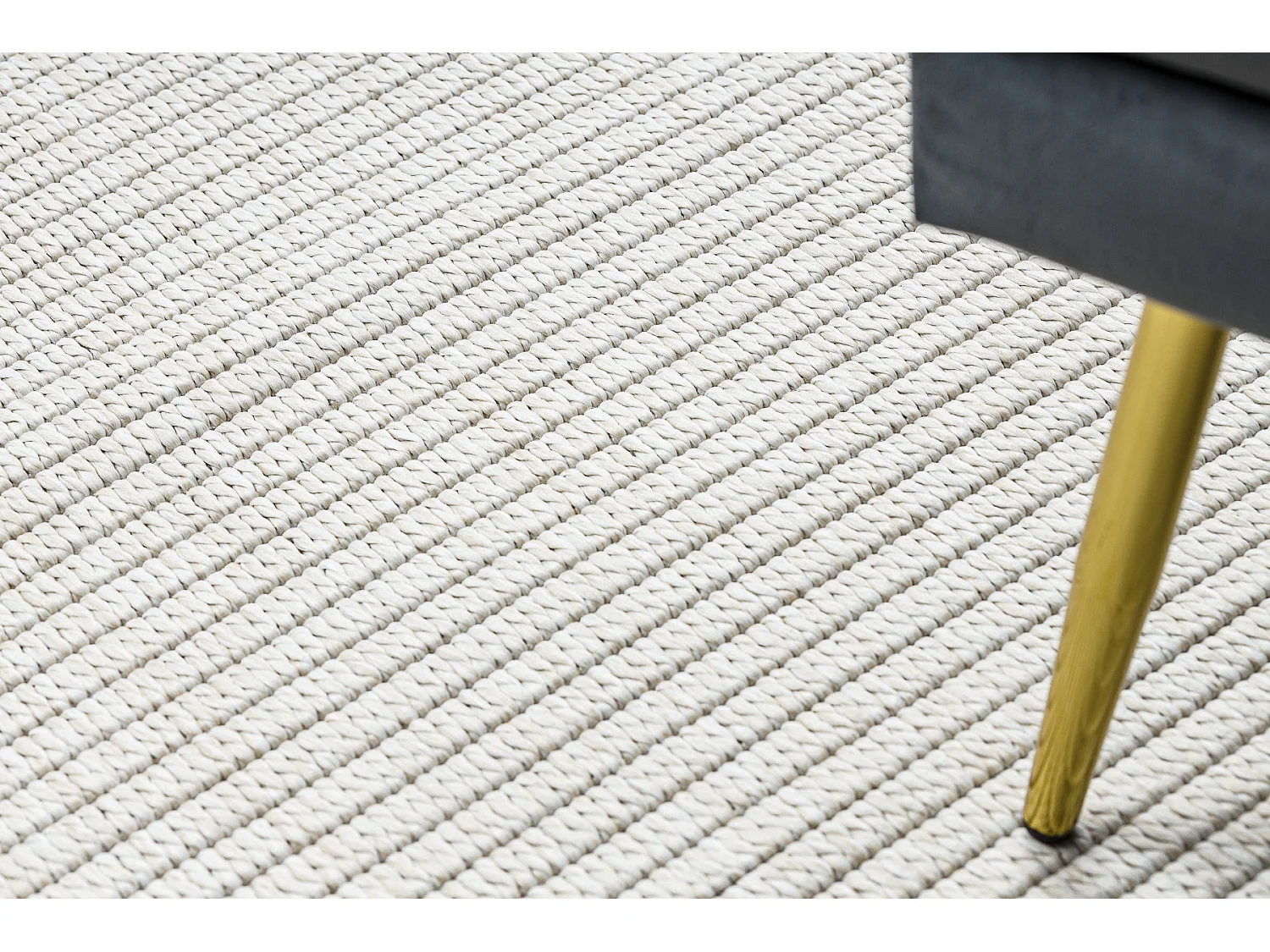 Tappeto ORIGI 3727 crema - Telaio cordoncino in SISAL a tessitura piat 194x290 cm