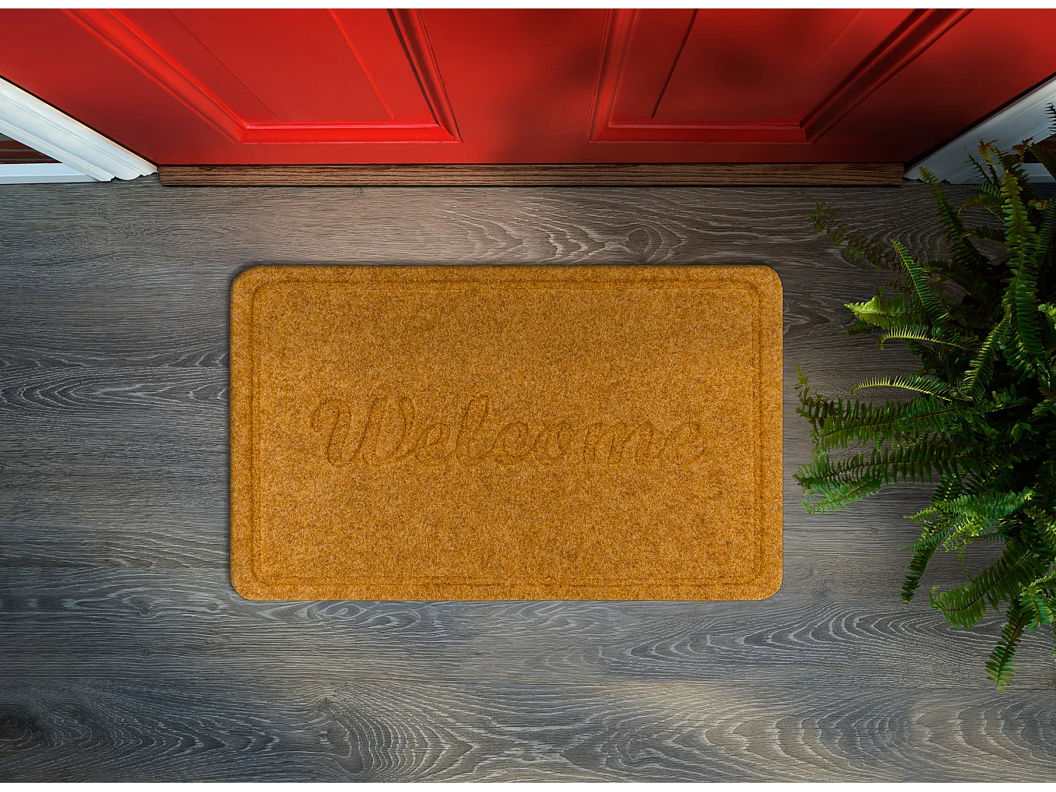 Doormate anti-deslizamento WELCOME 1208 exterior, interior em - noix d 40x60 cm