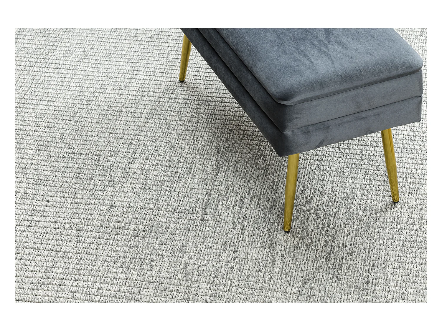 Tapis ORIGI 3583 gris - ficelle SISAL tissée à plat 194x290 cm