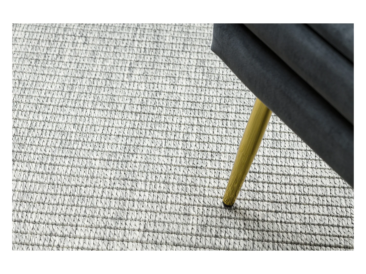 Tapis ORIGI 3583 gris - ficelle SISAL tissée à plat 194x290 cm