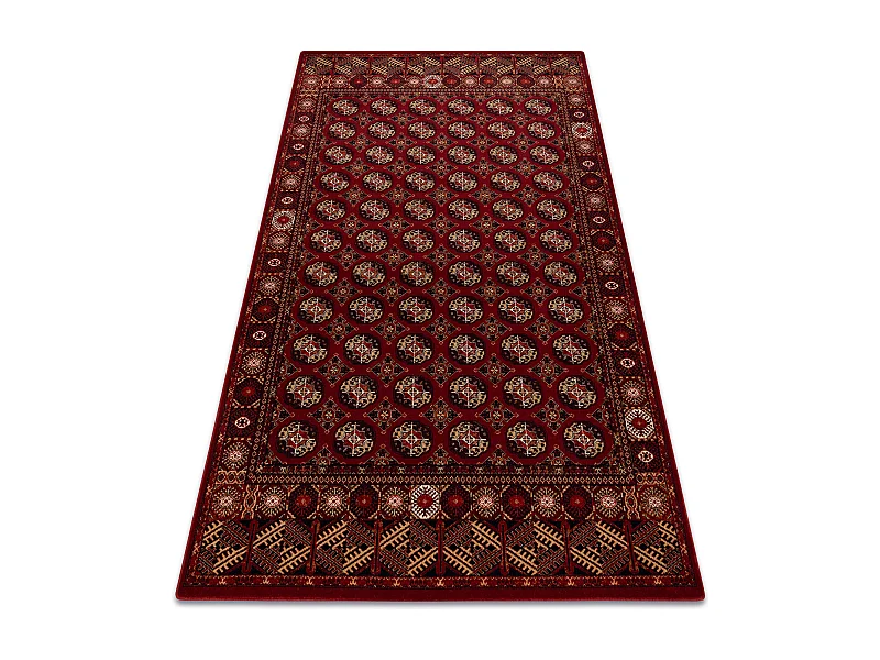 Tapis en laine OMEGA BUCHARA Cadre, cercles rubis 170x235 cm