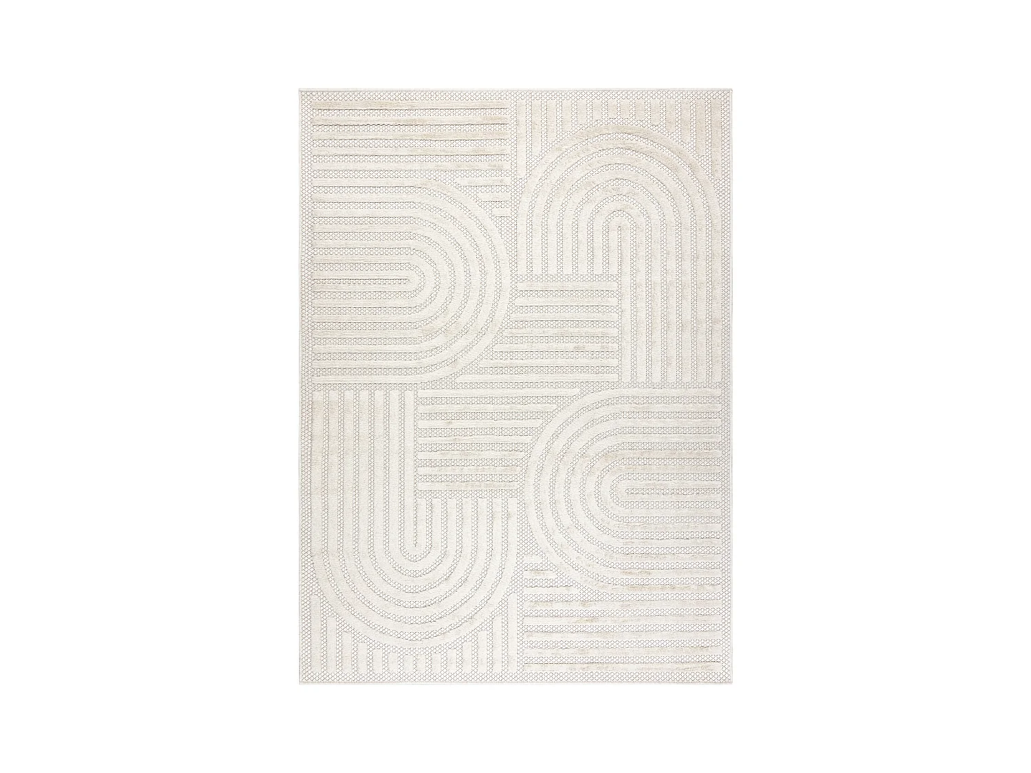 Tapis SANTO SIZAL 0989 géométrique blanc 120x170 cm