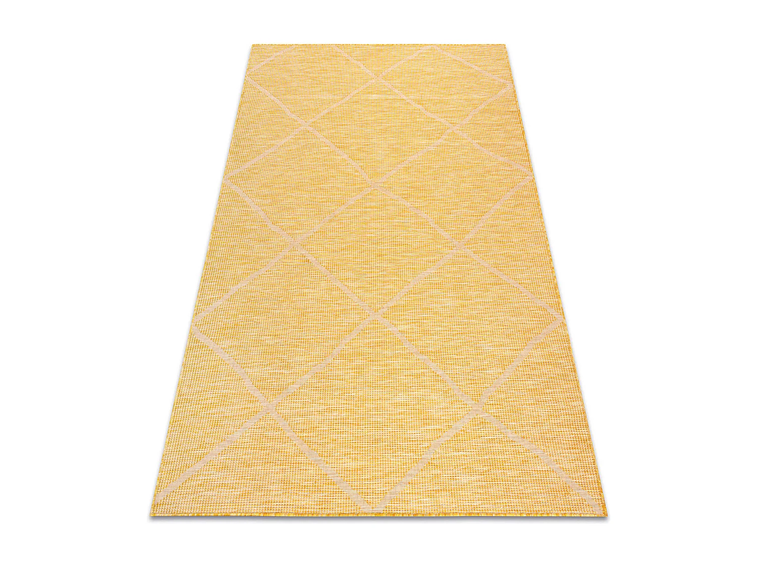 Teppich SISAL PATIO 3075 flach gewebt gelb / beige 194x290 cm