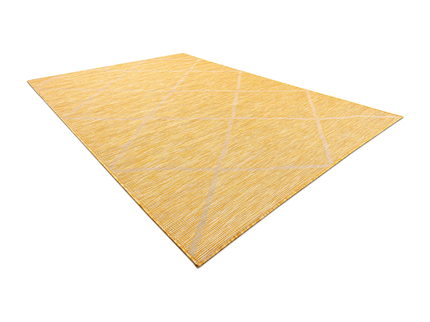 Teppich SISAL PATIO 3075 flach gewebt gelb / beige 194x290 cm