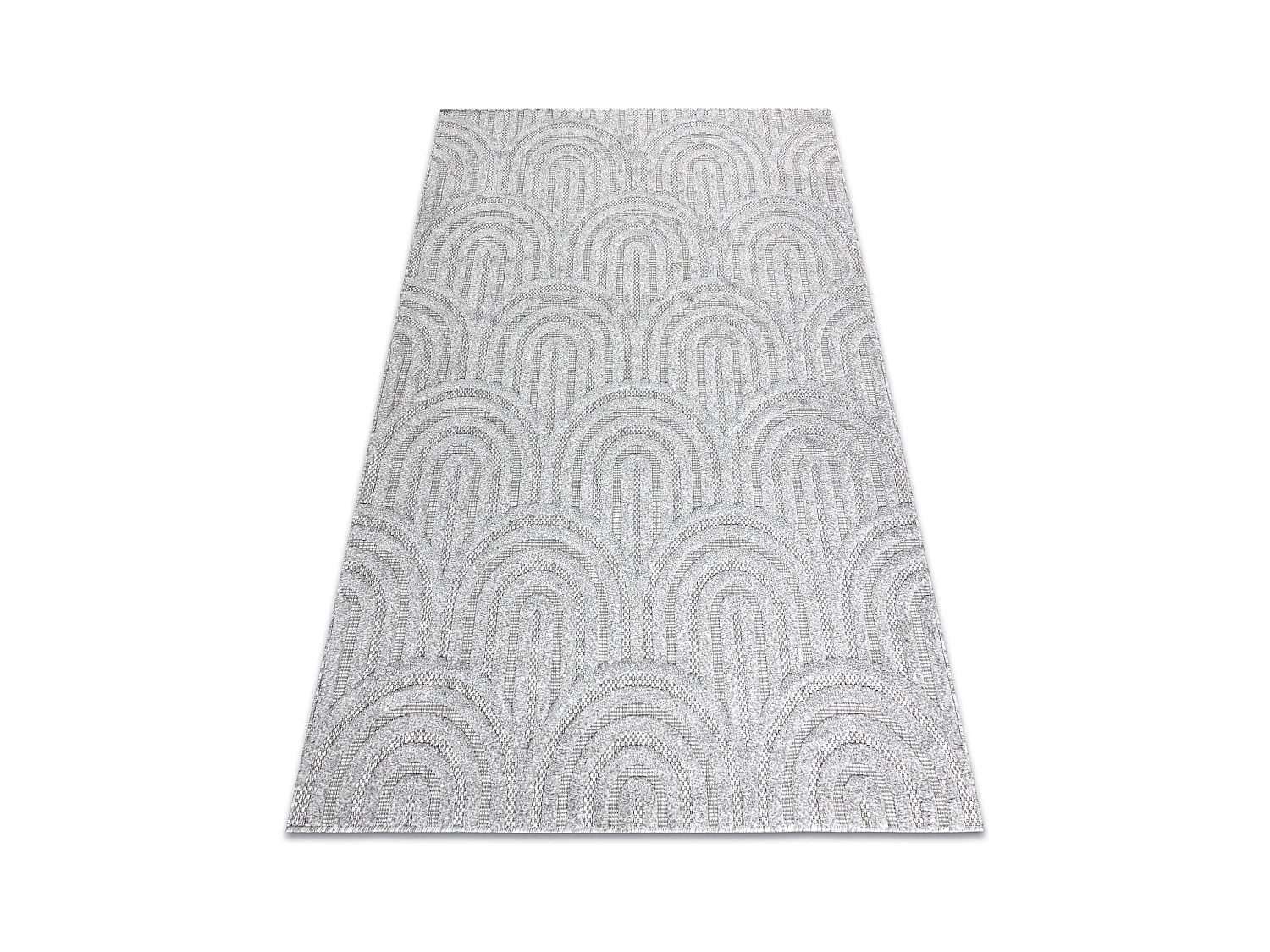 Tapis SANTO SIZAL 0537 géométrique gris  80x150 cm