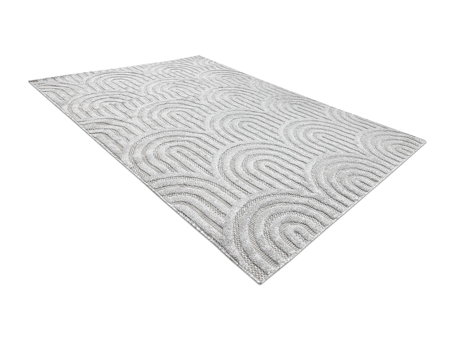 Tapis SANTO SIZAL 0537 géométrique gris  80x150 cm