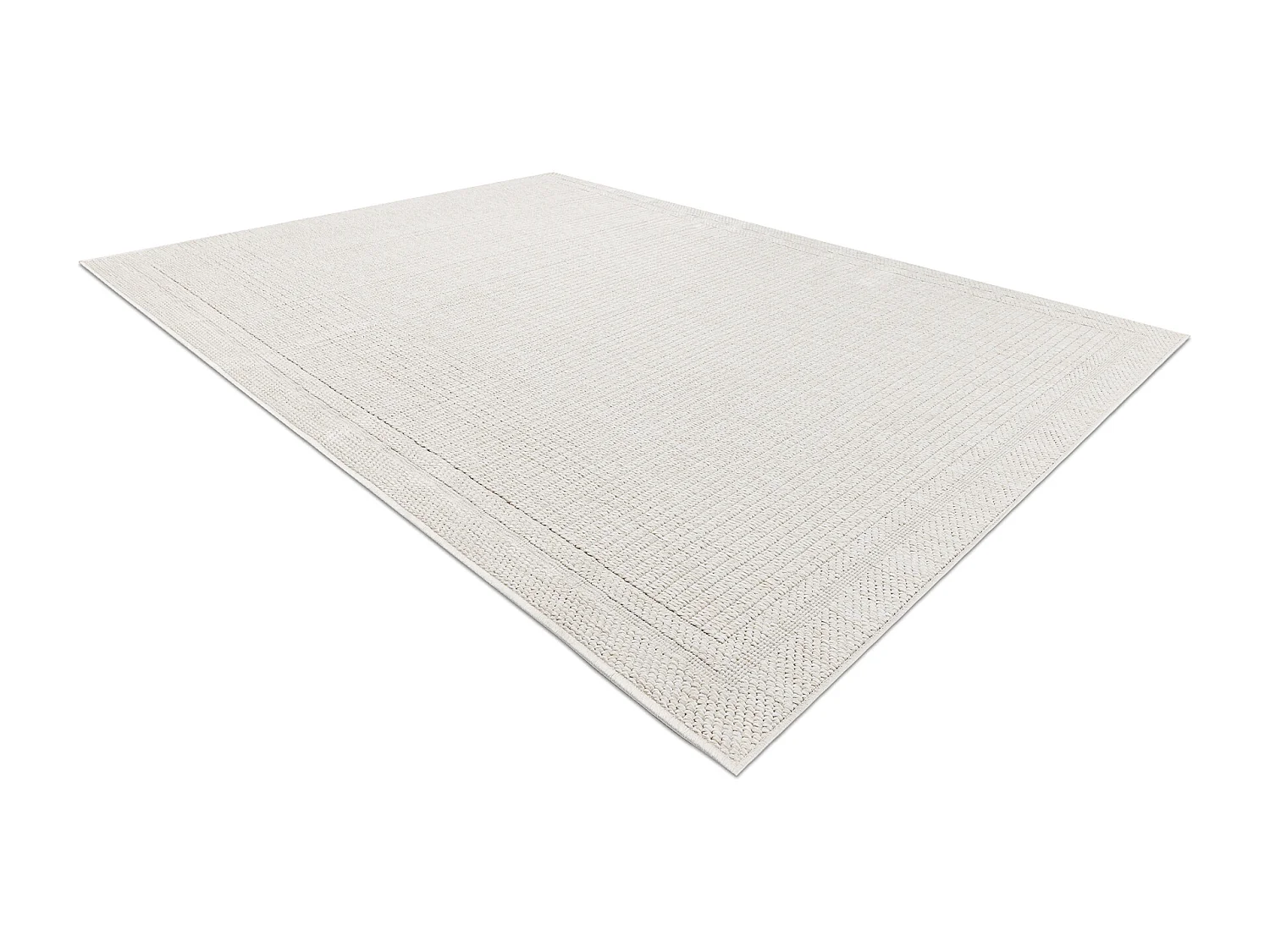 Tapis ORIGI 3727 crème - Cadre ficelle SISAL tissée à plat 58x100 cm