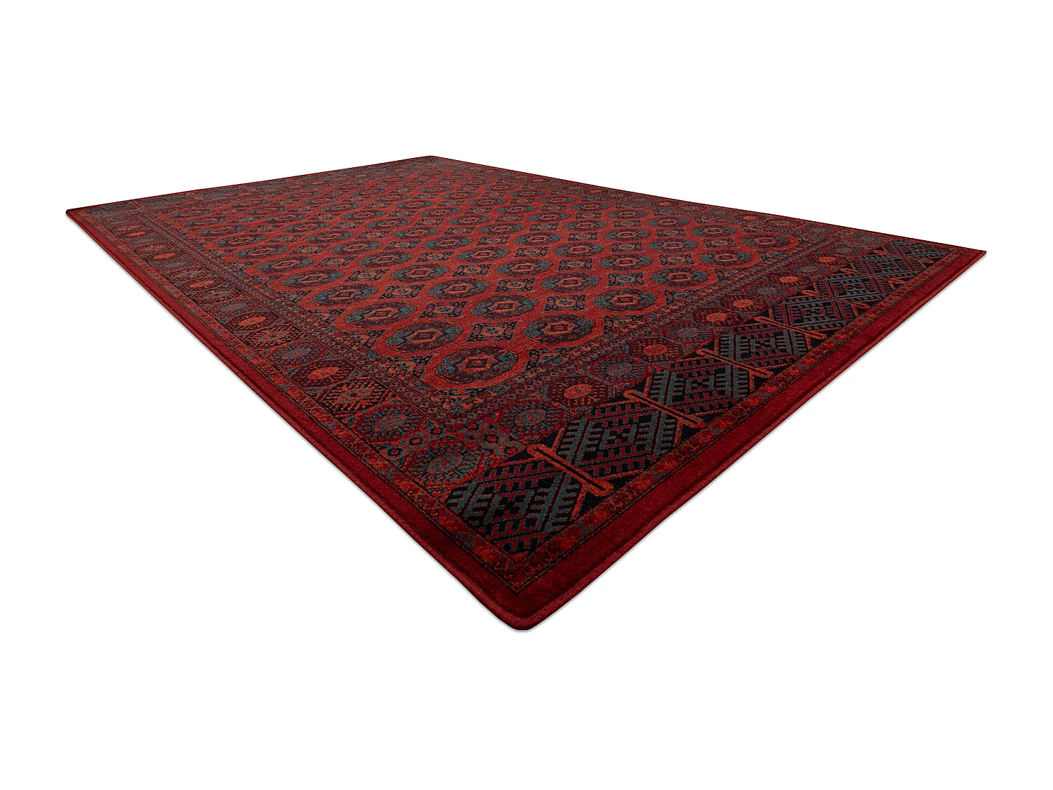 Tapete de lã OMEGA BUCHARA Quadro, círculos vermelho 170x235 cm