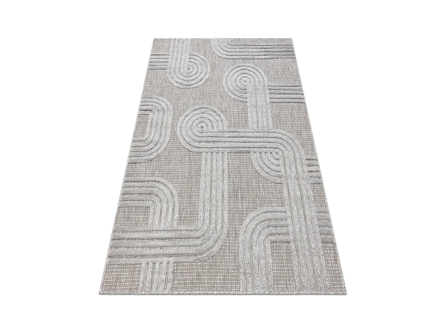 Tapis SANTO SIZAL 1001 géométrique gris  140x190 cm
