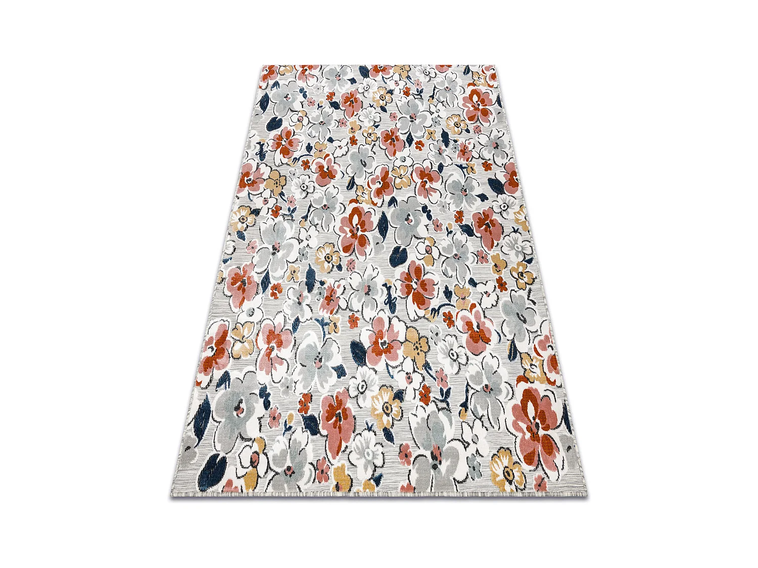 Tapis Structurel BOTANIC 65239 fleurs, tissé à plat sur balcon, terr 157x220 cm