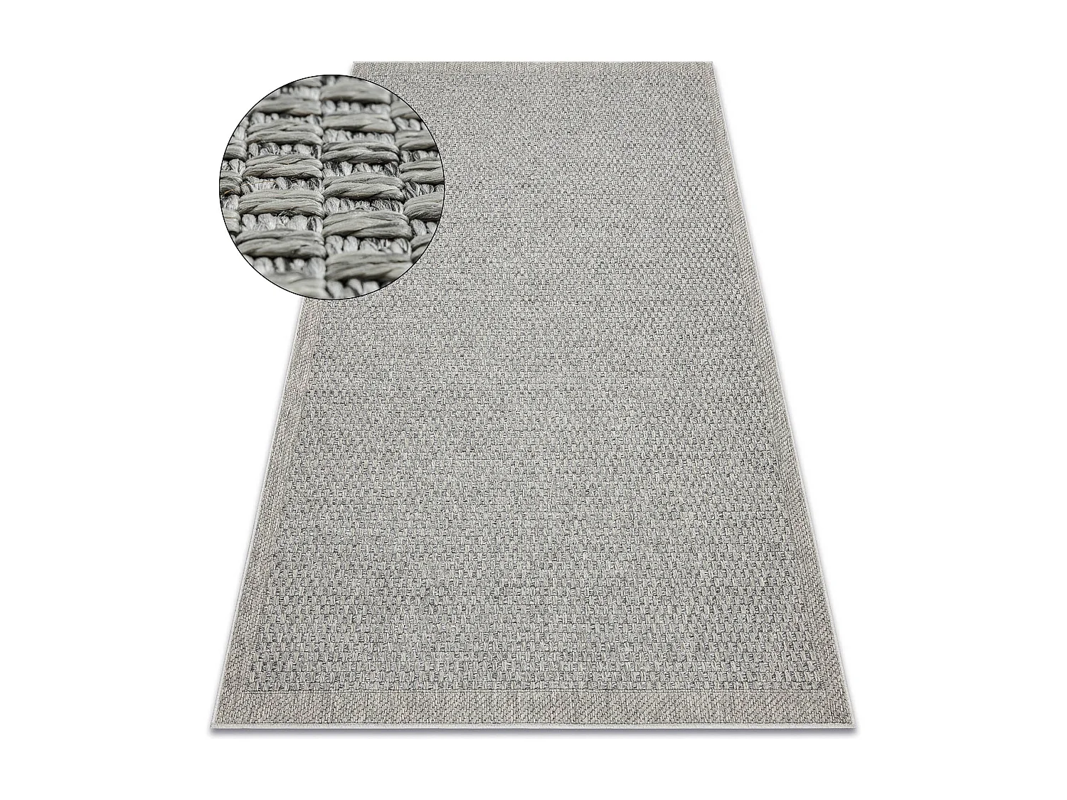 Tapis ORIGI 3667 gris - ficelle SISAL tissée à plat 233x330 cm