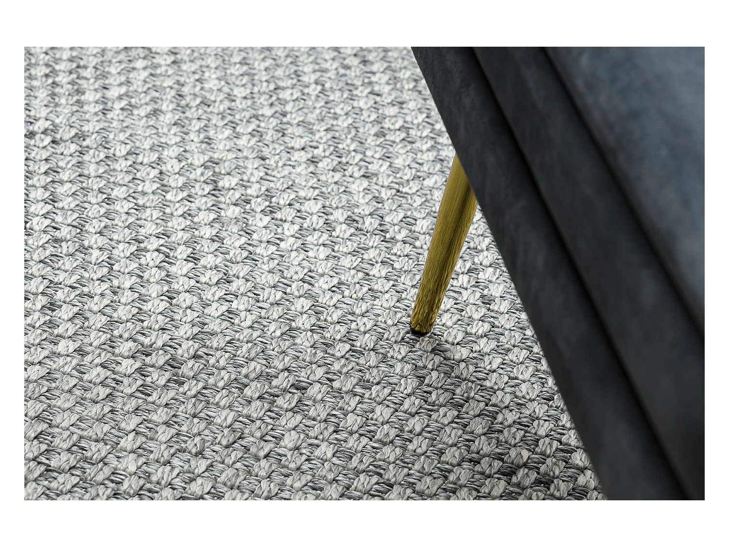 Tapis ORIGI 3667 gris - ficelle SISAL tissée à plat 233x330 cm