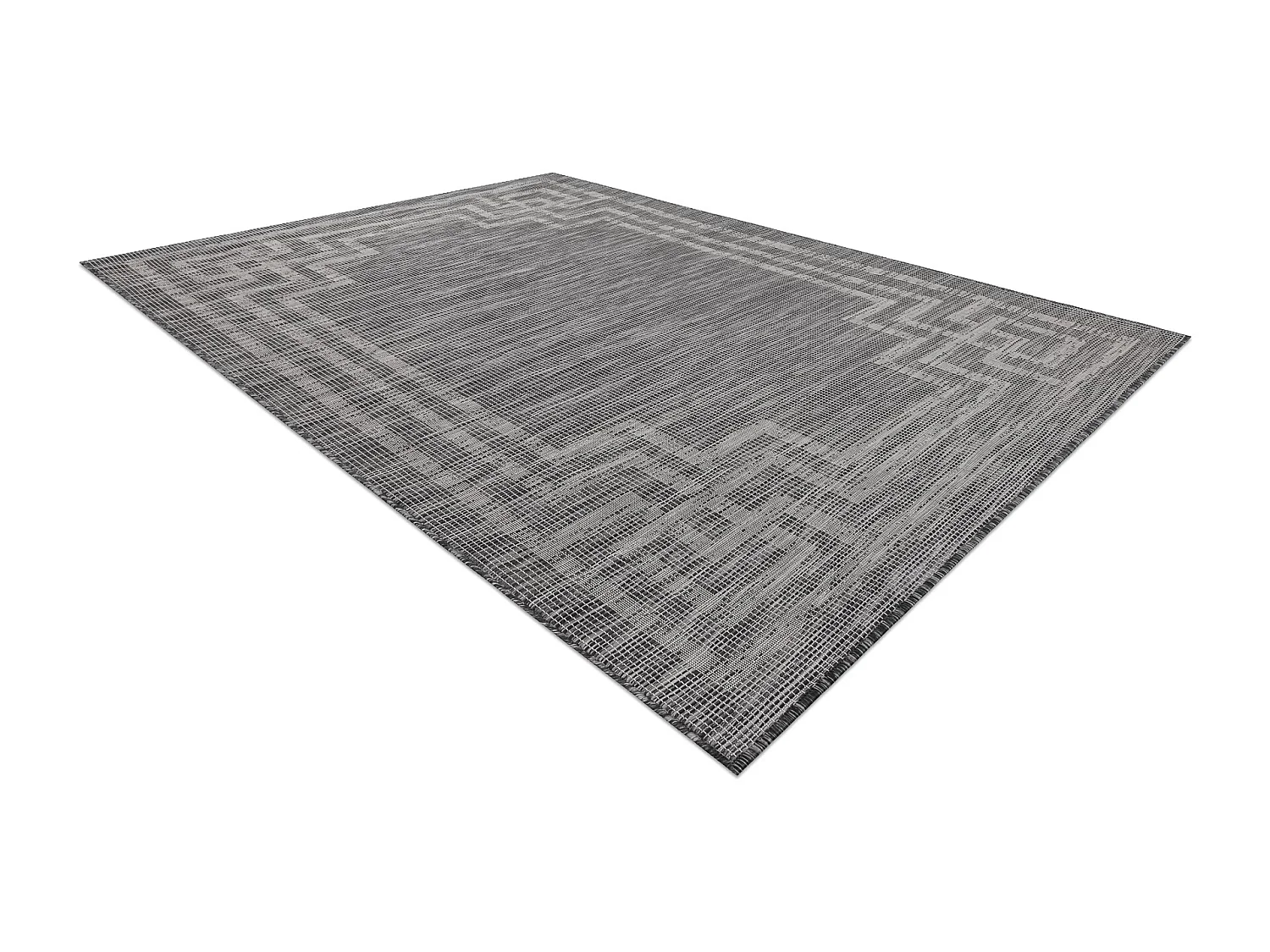 Dywan SZNURKOWY SIZAL płaskotkany PATIO 3071 Grecki ramka - czarny 194x290 cm