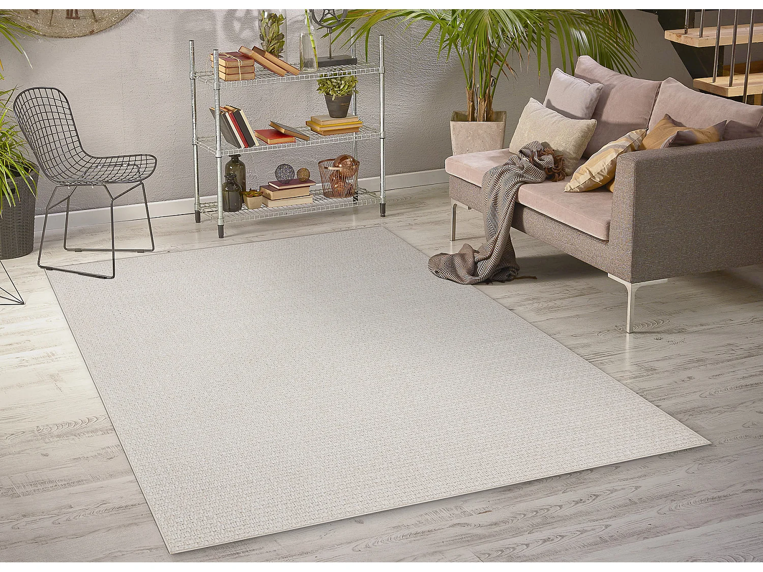Teppich ORIGI 3561 creme - flachgewebte SISAL schnur 58x100 cm