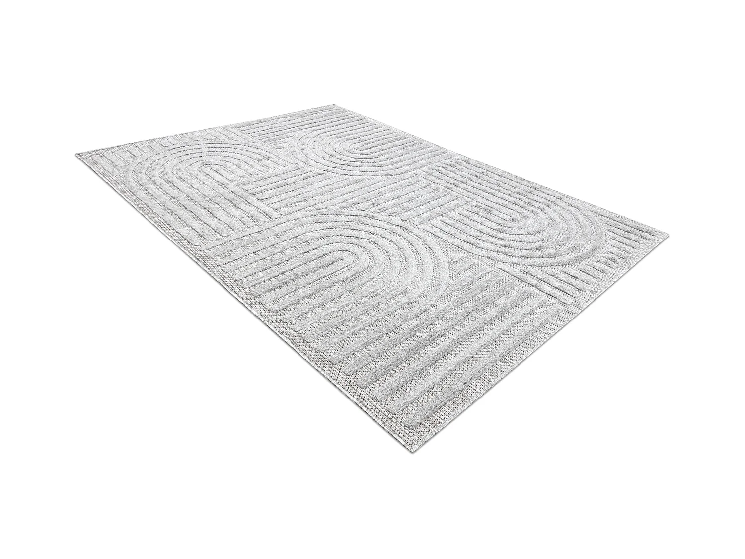 Tapijt SANTO SISAL 0989 geometrisch grijs 120x170 cm