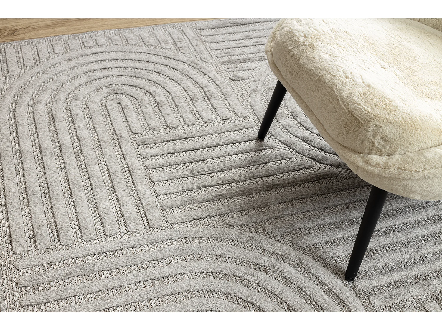 Tapis SANTO SIZAL 0989 géométrique gris  120x170 cm