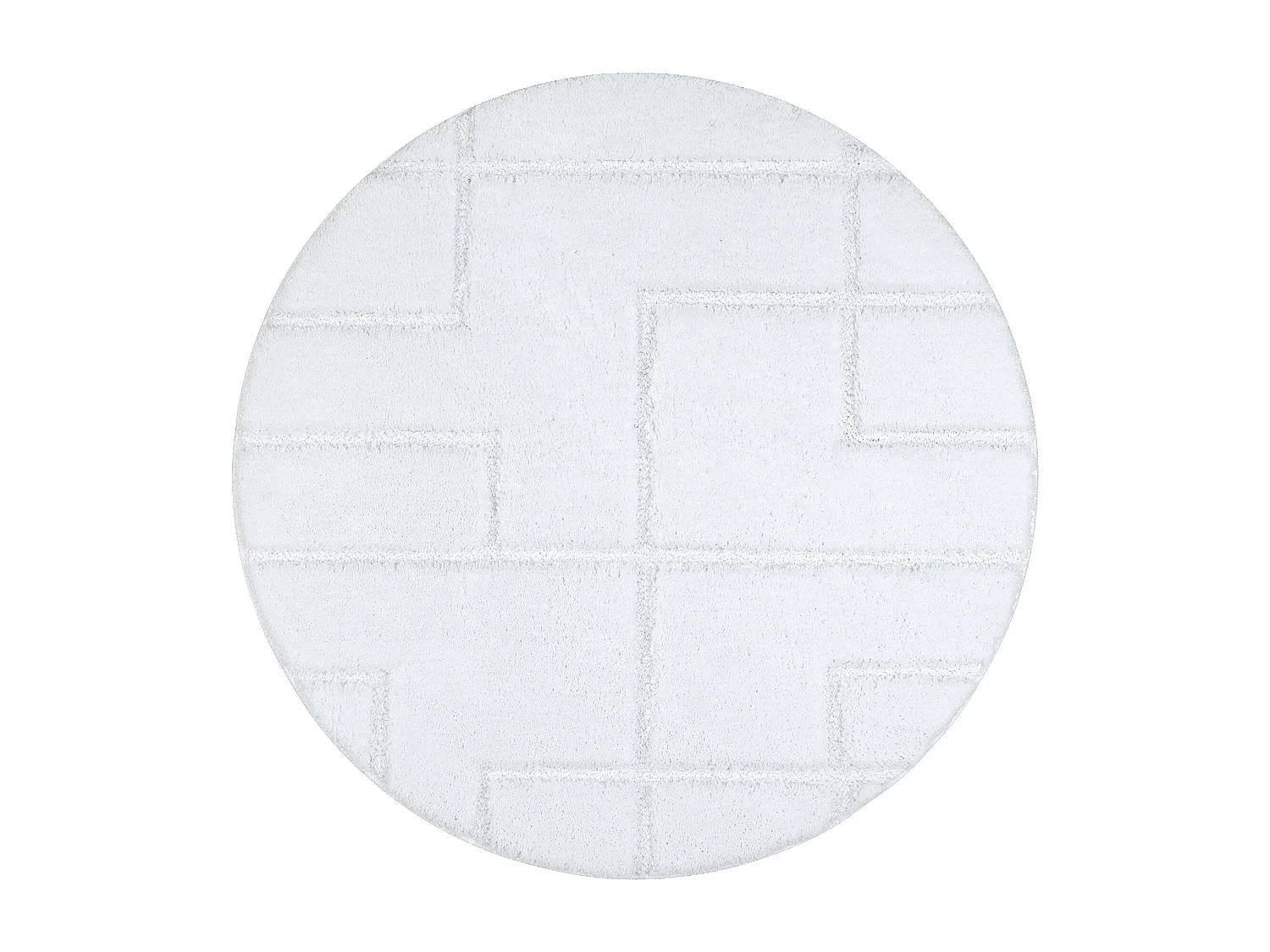Badteppich SUPREME Kreis LINES, Linien, rutschfest, weich – weiß cercle 50 cm