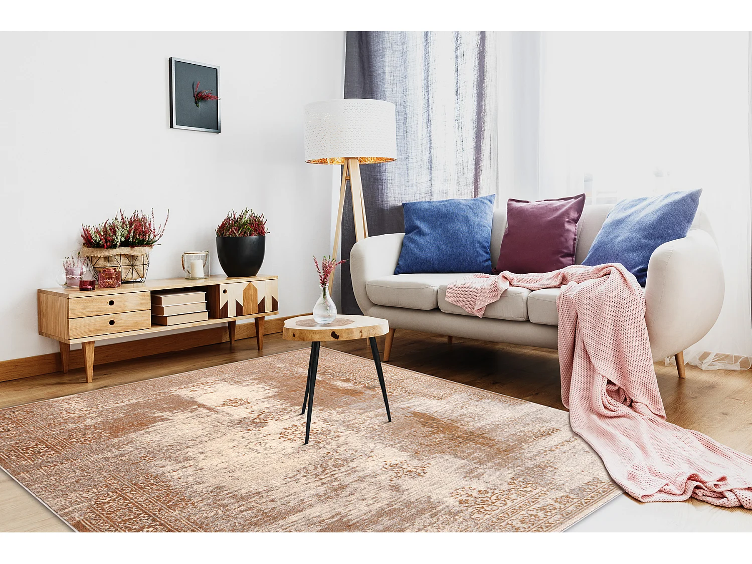 Tapis NAIN Ornement vintage 7699/51655 beige / marron 120x170 cm