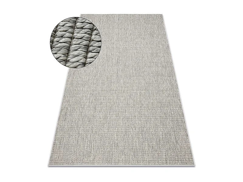 Tapis ORIGI 3583 gris - ficelle SISAL tissée à plat 116x170 cm