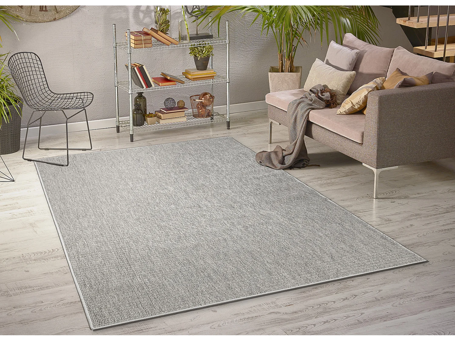 Tapis ORIGI 3583 gris - ficelle SISAL tissée à plat 116x170 cm