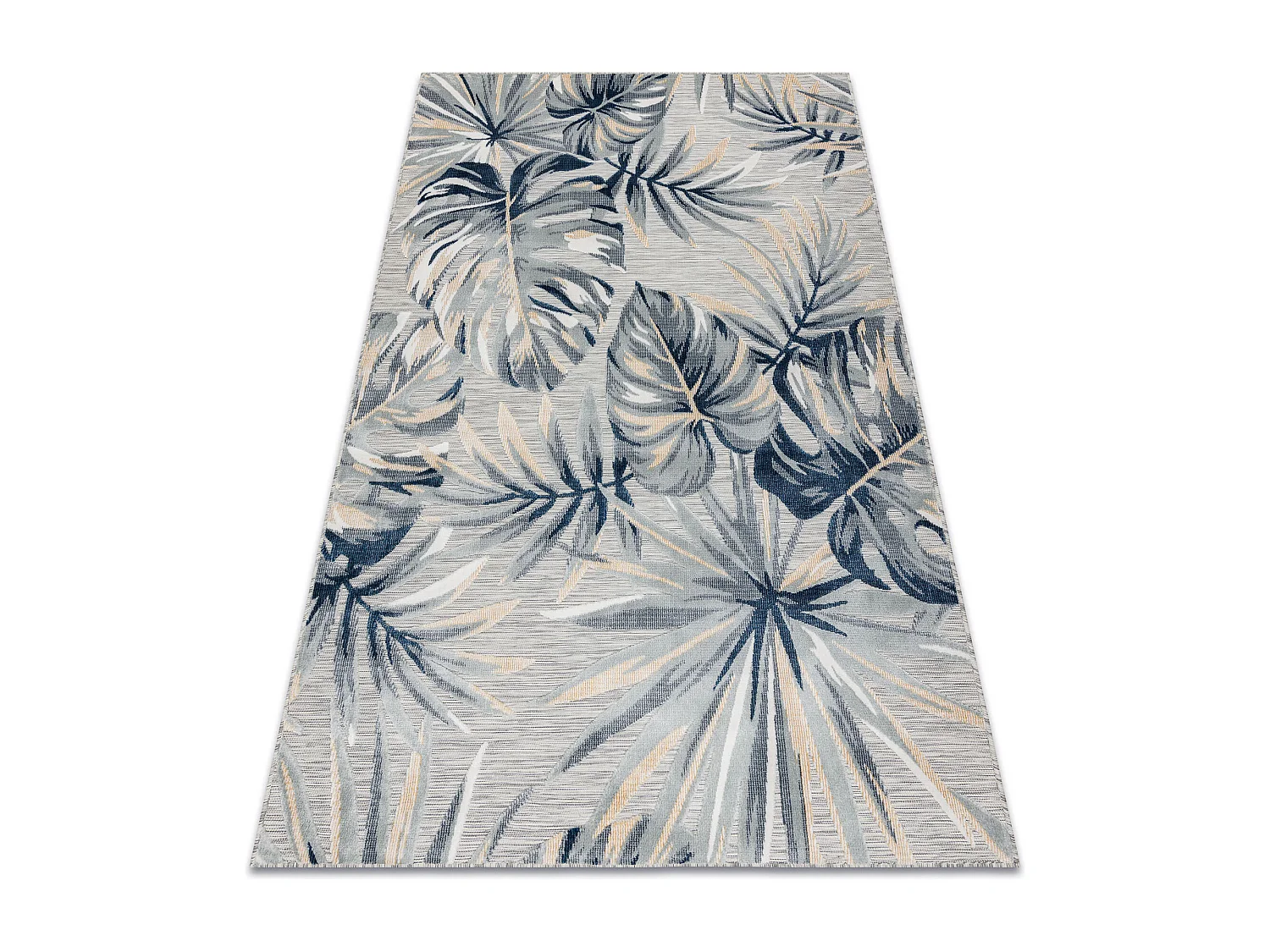 Tapis Structurel BOTANIC 65265 Feuilles de monstère tissé à plat su 157x220 cm