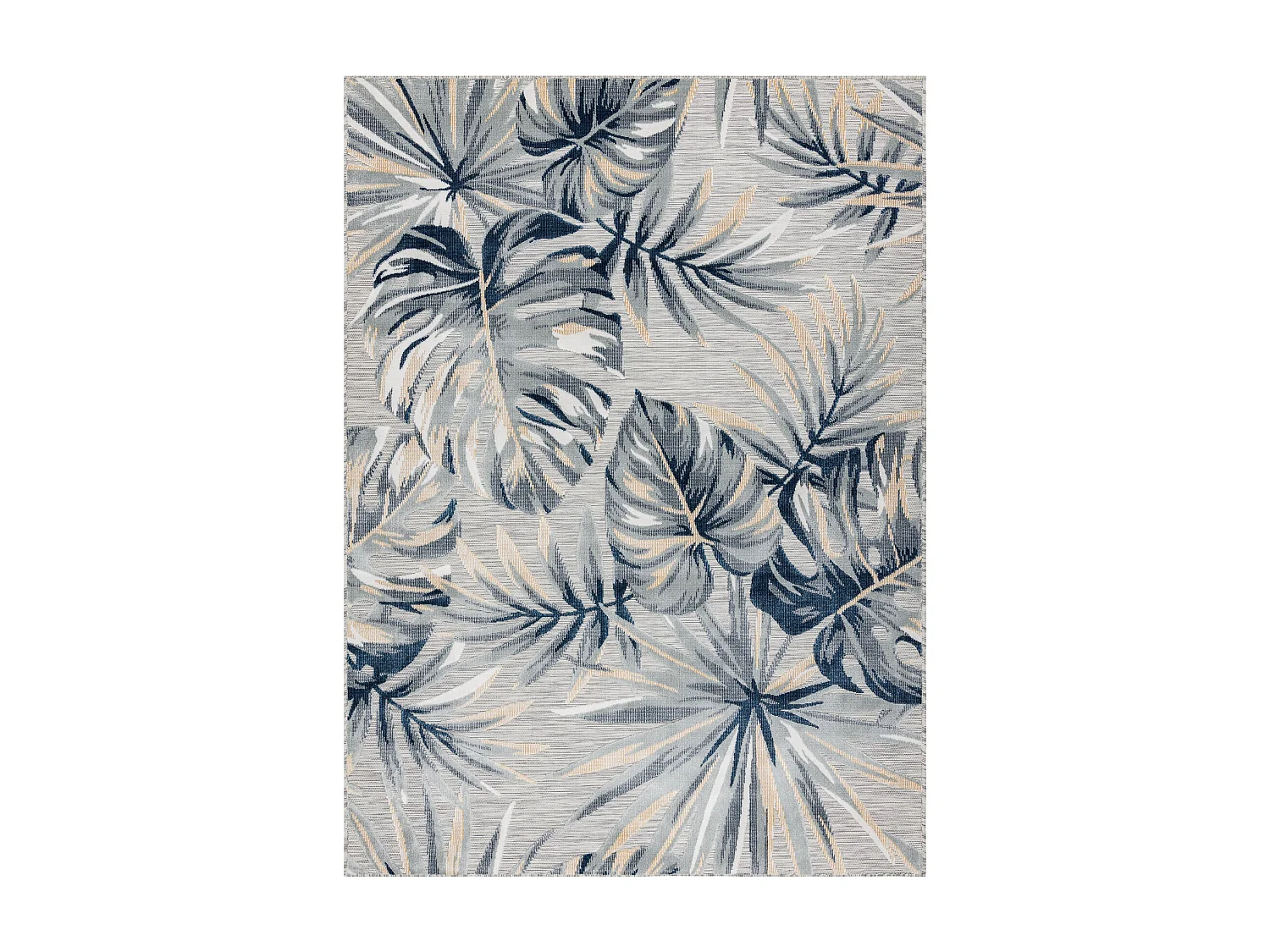 Tapis Structurel BOTANIC 65265 Feuilles de monstère tissé à plat su 157x220 cm