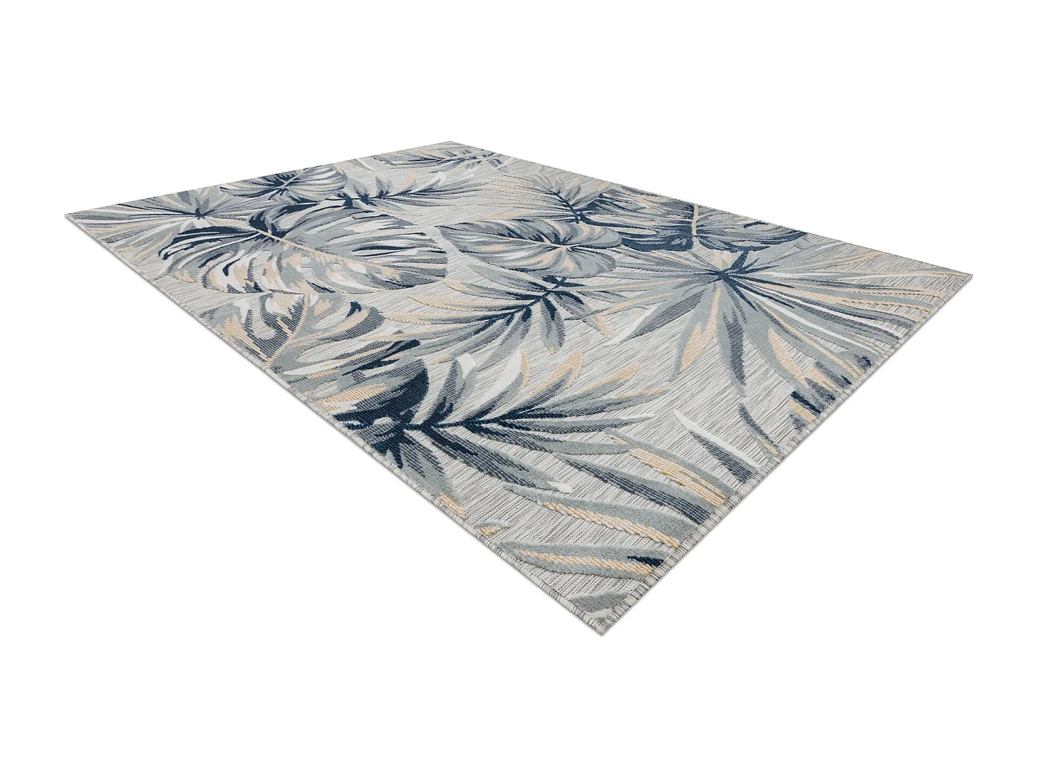 Tapis Structurel BOTANIC 65265 Feuilles de monstère tissé à plat su 157x220 cm