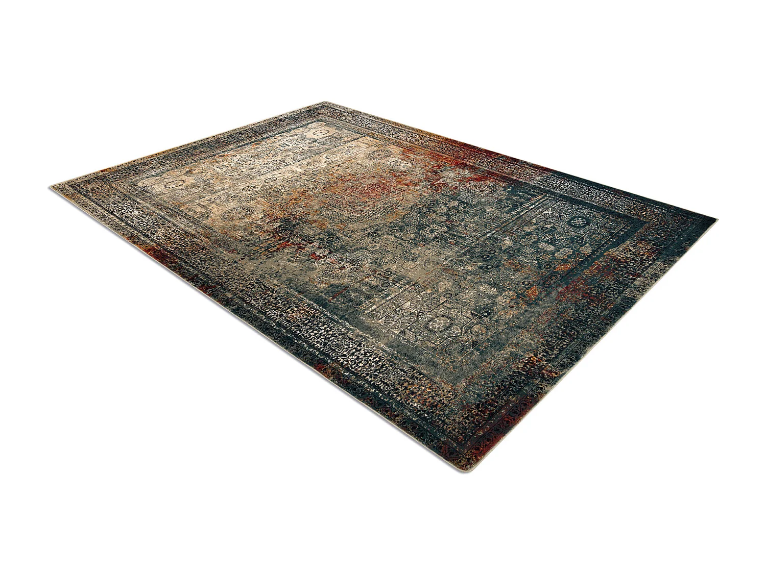 Dywan wełniany SUPERIOR MAMLUK orientalny vintage szmaragd 100x150 cm
