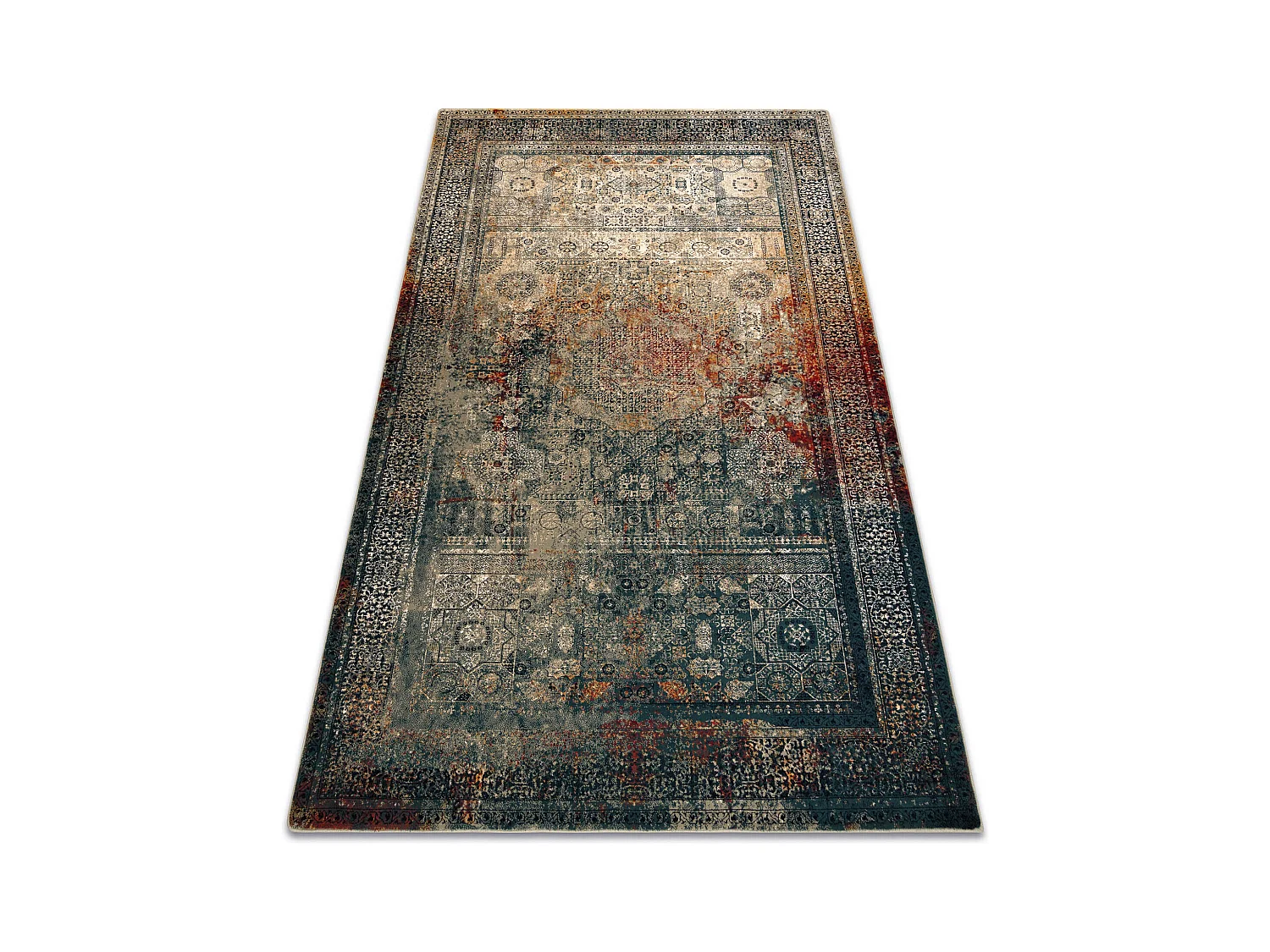 Tapis en laine SUPERIOR MAMLUK oriental vintage émeraude 100x150 cm