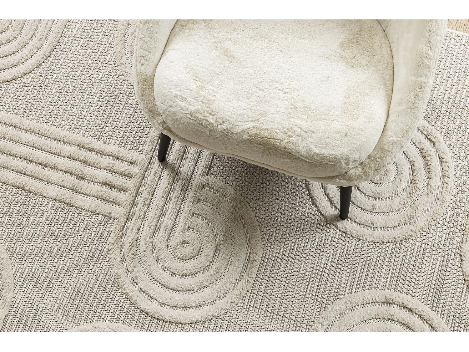 Tappeto SANTO SIZAL 1001 geometrica bianco 80x150 cm