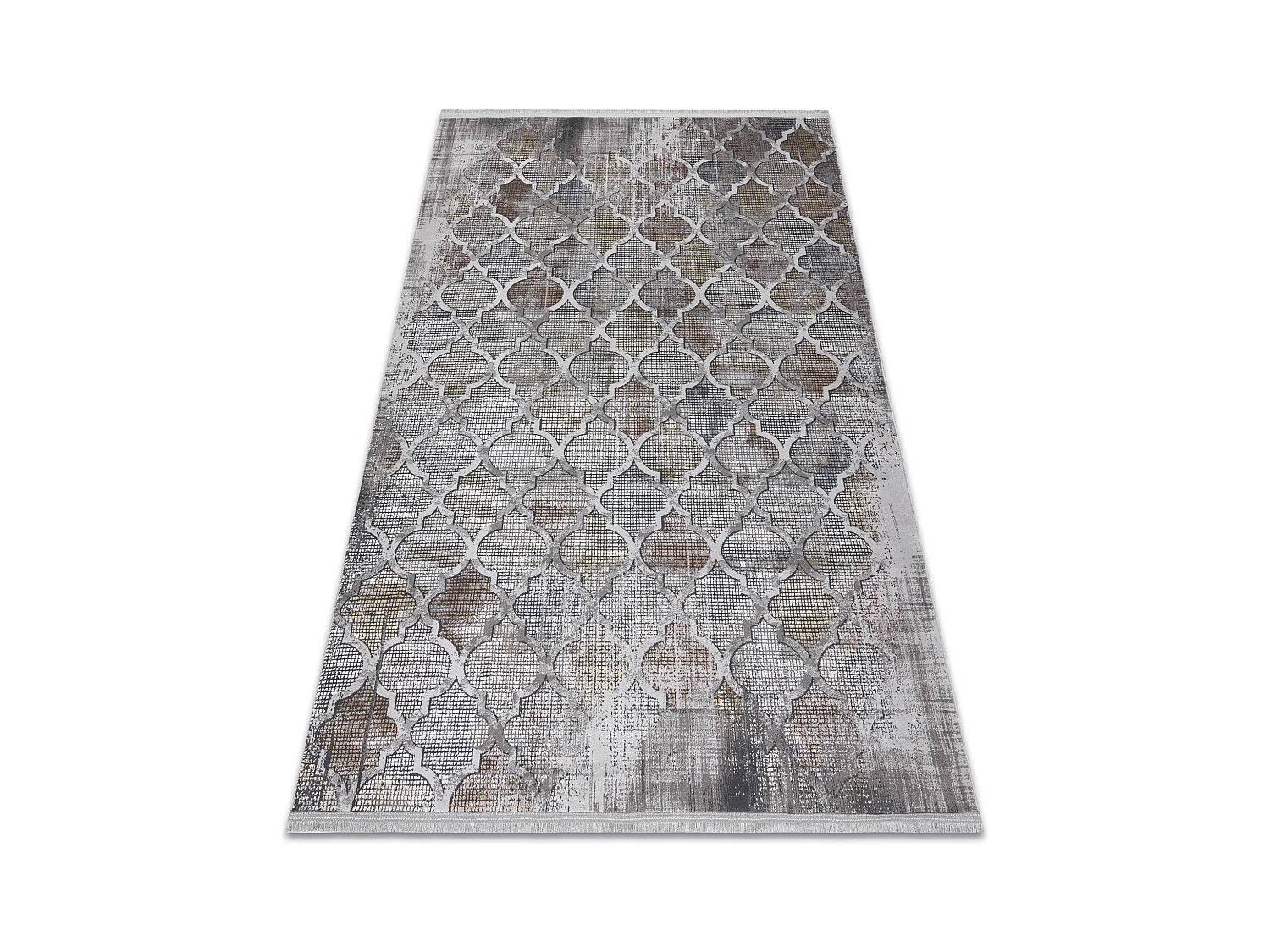 Tapis LUCE 75 moderne marocain Trellis vintage - Structural gris / mou 173x270 cm