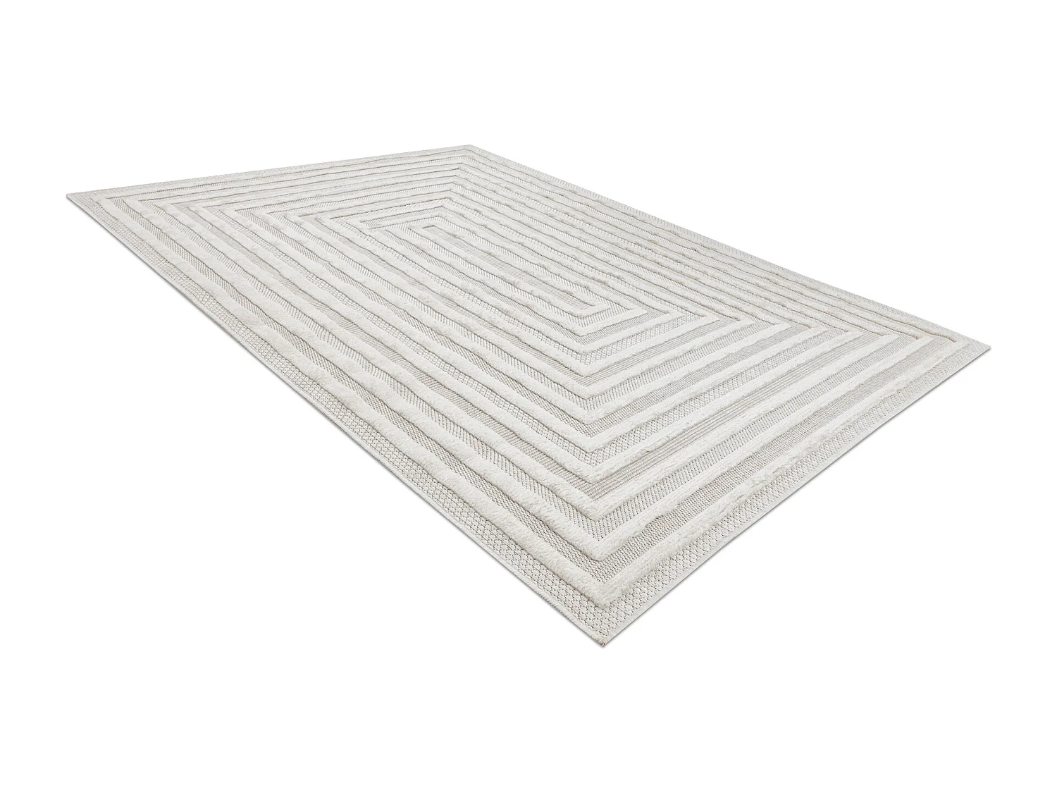 Tapis SANTO SIZAL 0999 géométrique blanc 180x270 cm