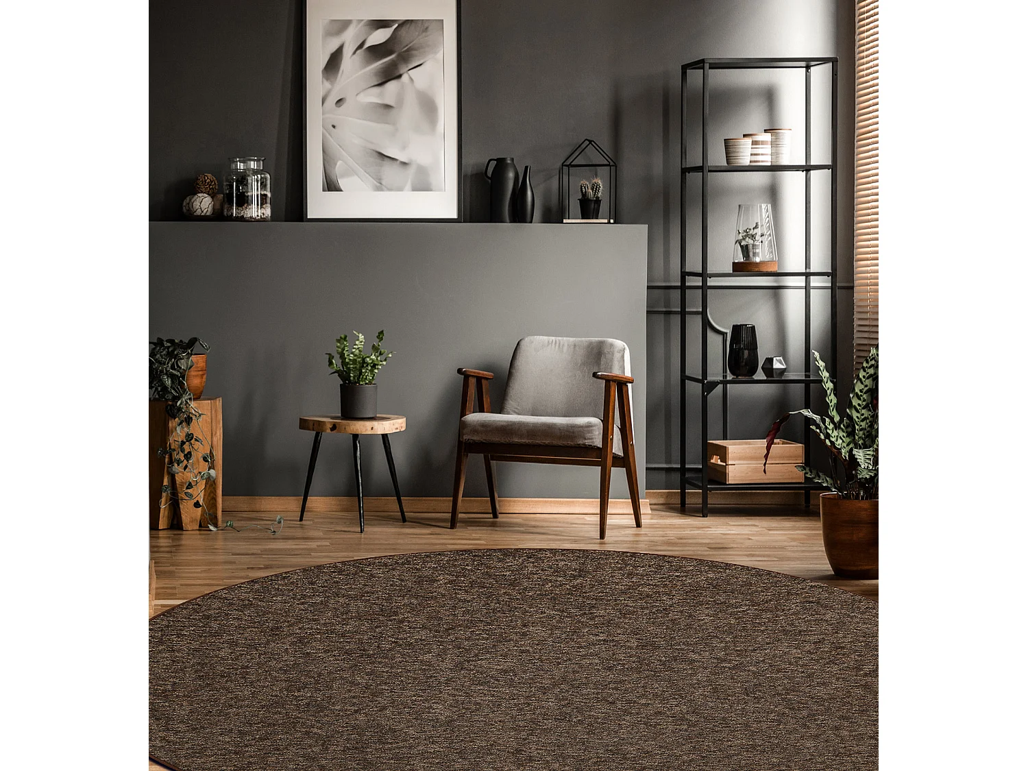 Teppich rund SUPERSTAR 888 BRAUN cercle 150 cm