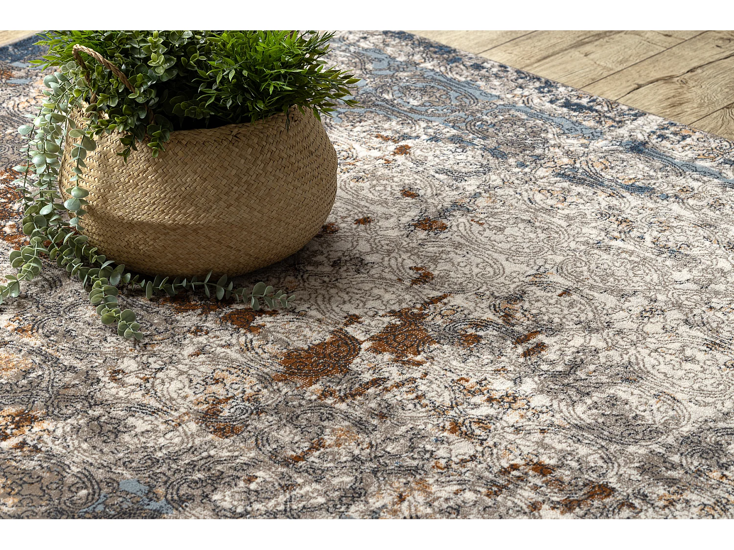 Tapis NAIN Ornement vintage 7700/51622 beige / bleu foncé / terre cui 240x340 cm