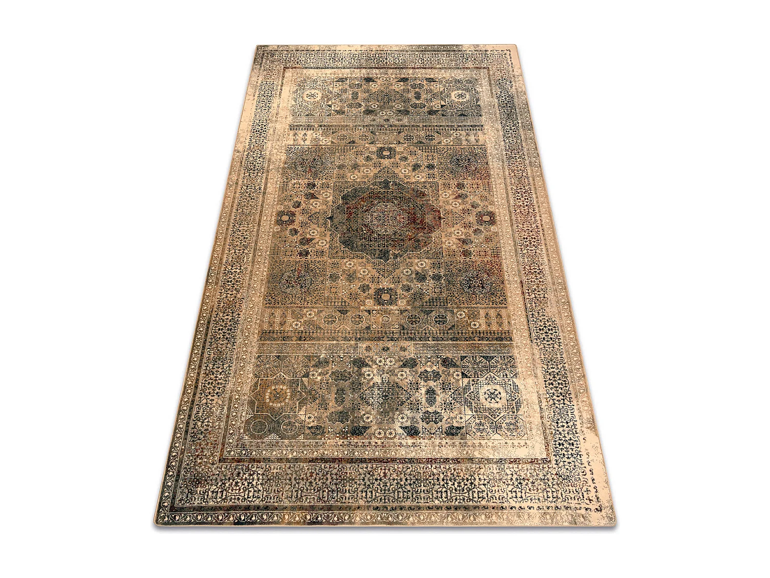 Tapis en laine SUPERIOR MAMLUK oriental vintage crème 100x150 cm