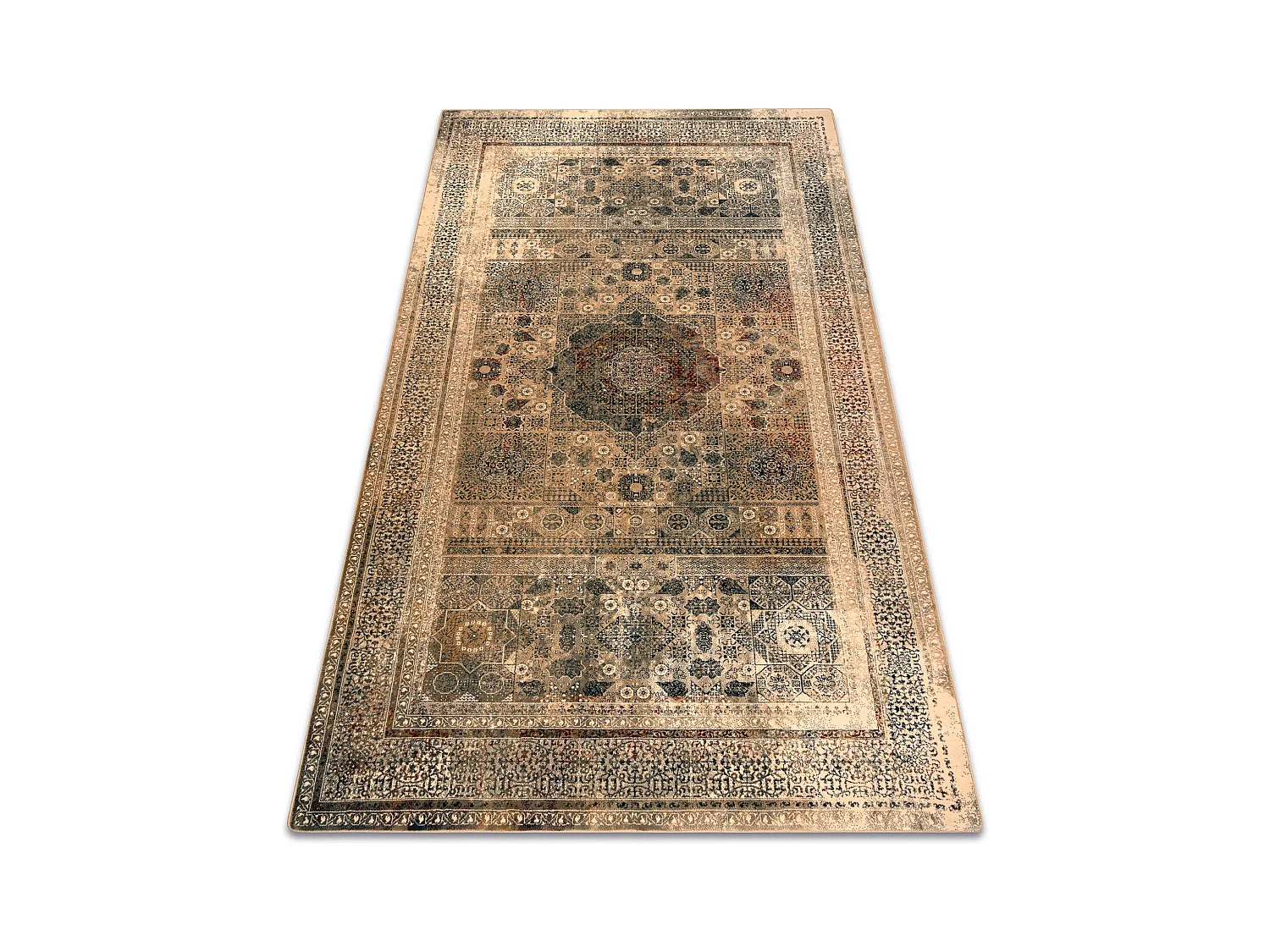 Tapis en laine SUPERIOR MAMLUK oriental vintage crème 100x150 cm