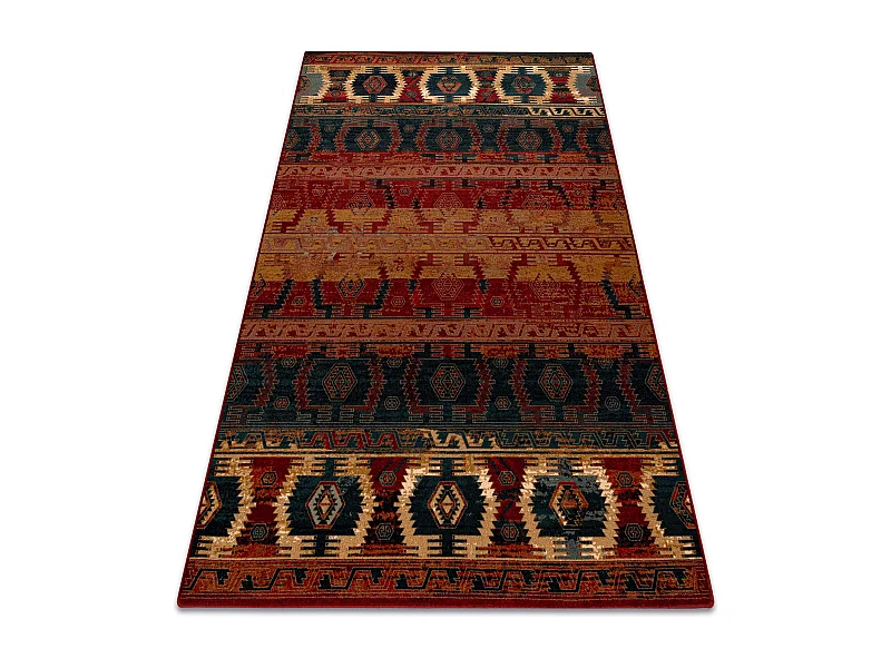 Tapis en laine OMEGA TAPAS ethnique rubis clair 235x350 cm