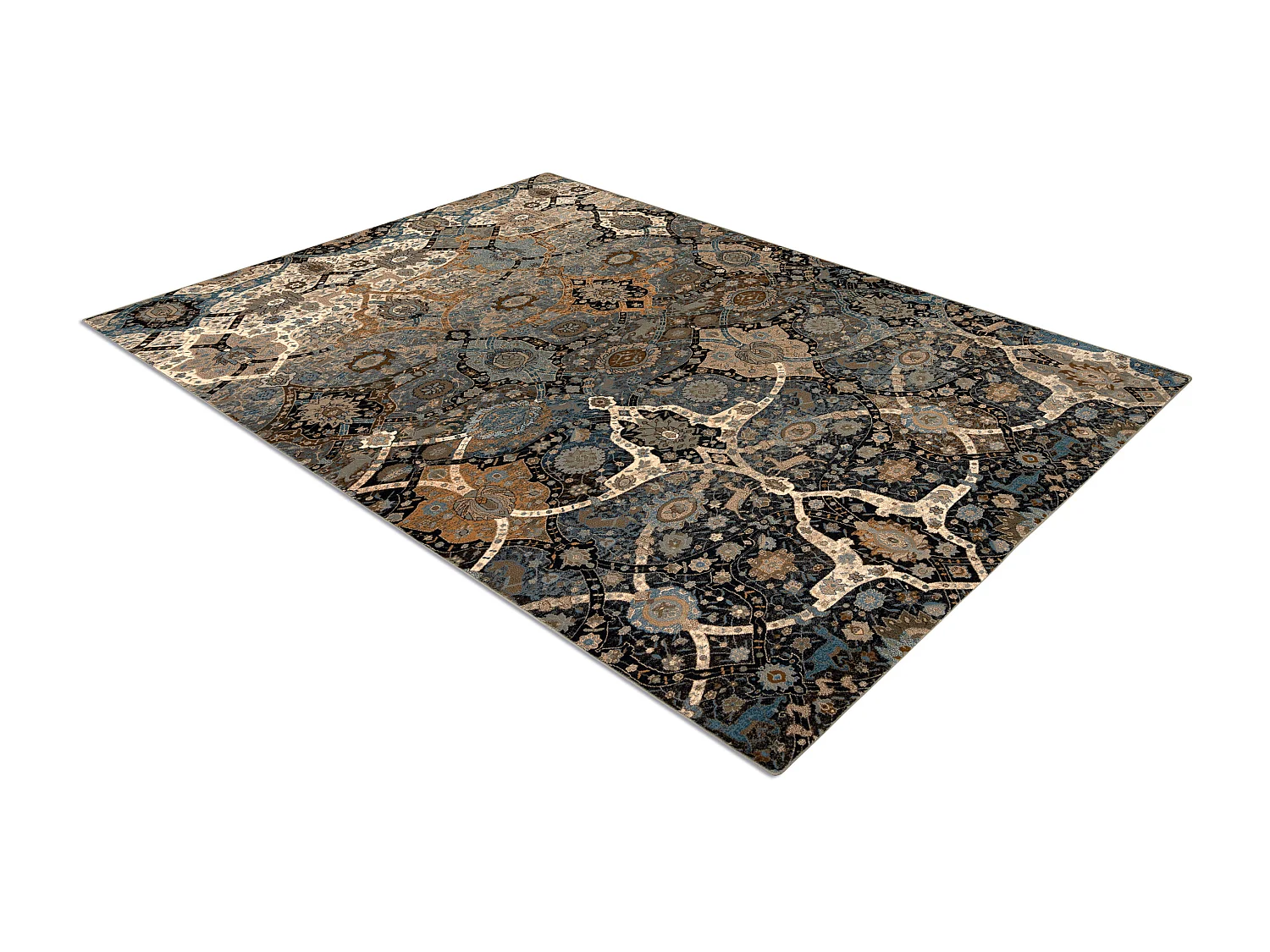 Tapis en laine OMEGA Kirman oriental - cognac 200x300 cm