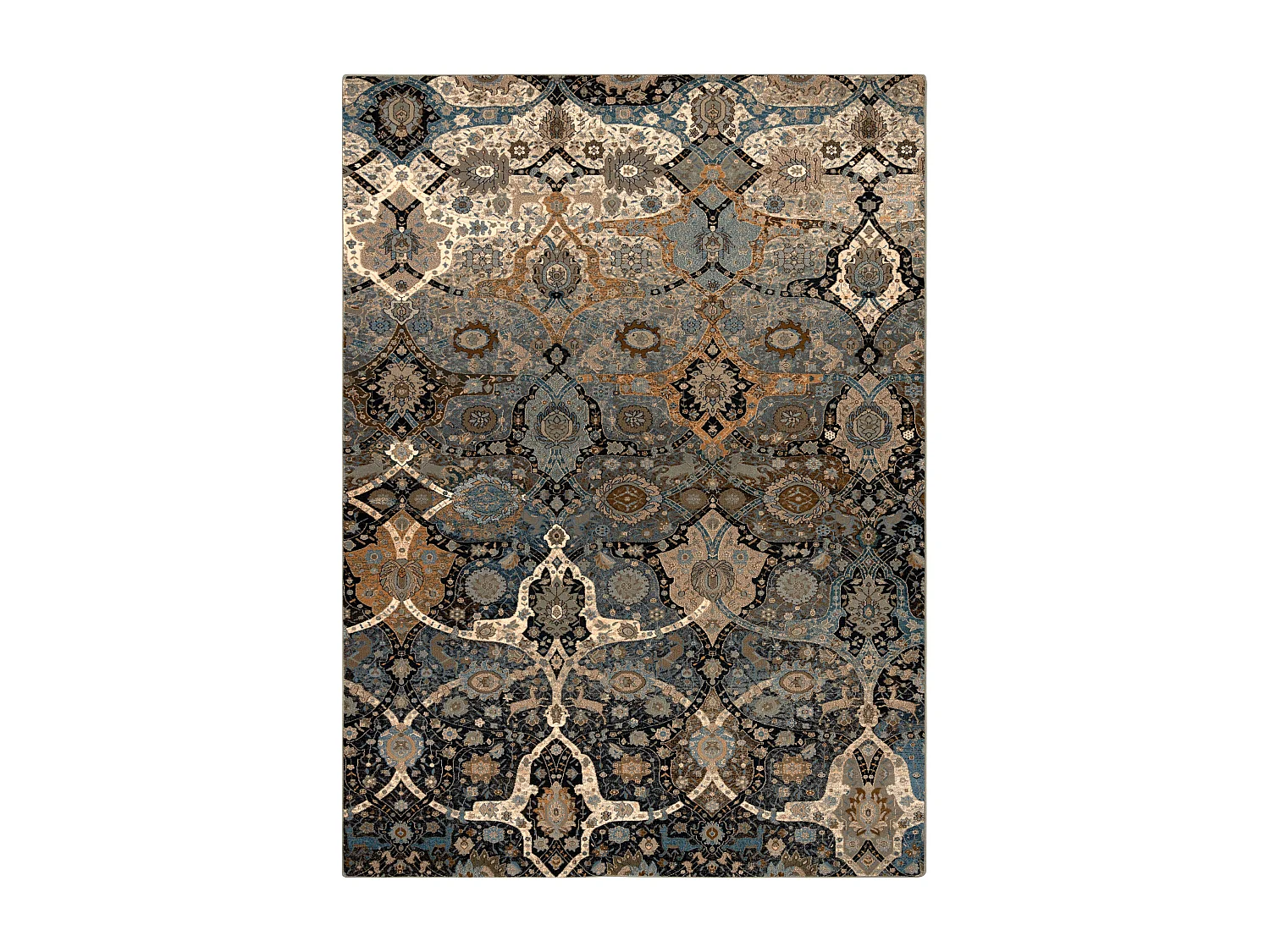 Tapis en laine OMEGA Kirman oriental - cognac 200x300 cm